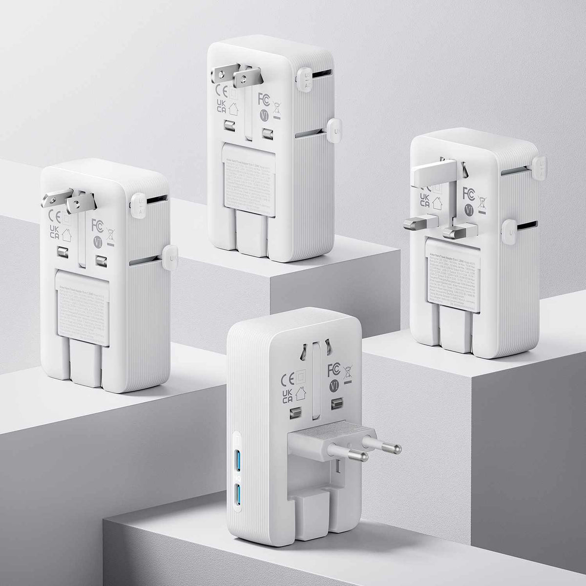 Anker 5-in-1 20W Nano Travel Adapter White