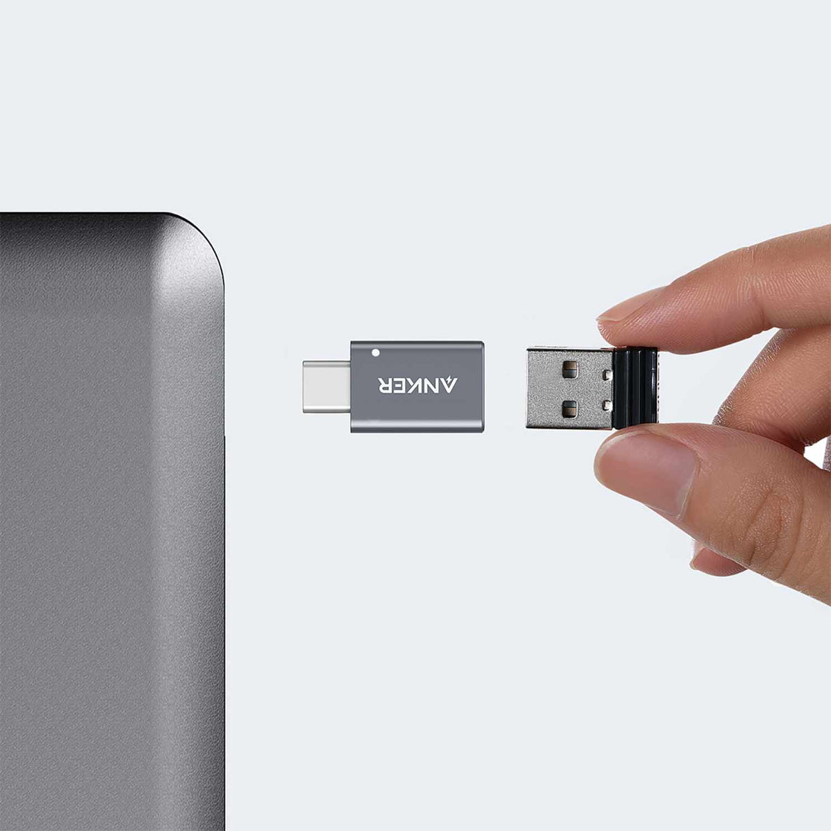 Anker USB-A to USB-A Adapter (2 pack) Gray