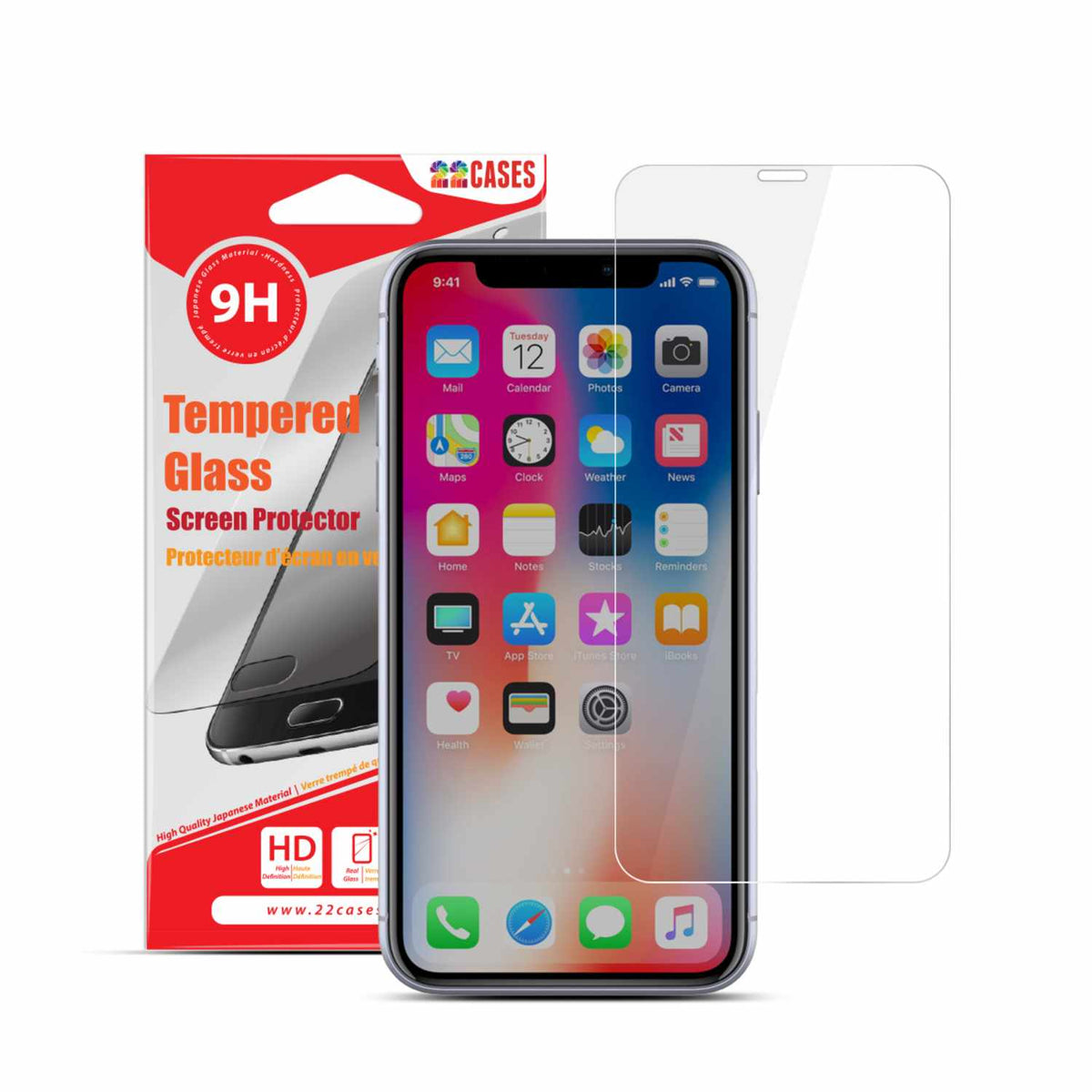 22 Cases Tempered Glass Screen Protector for iPhone 11