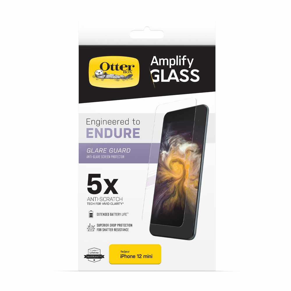 OtterBox Amplify Glare Guard Screen Protectror Clear for iPhone 12