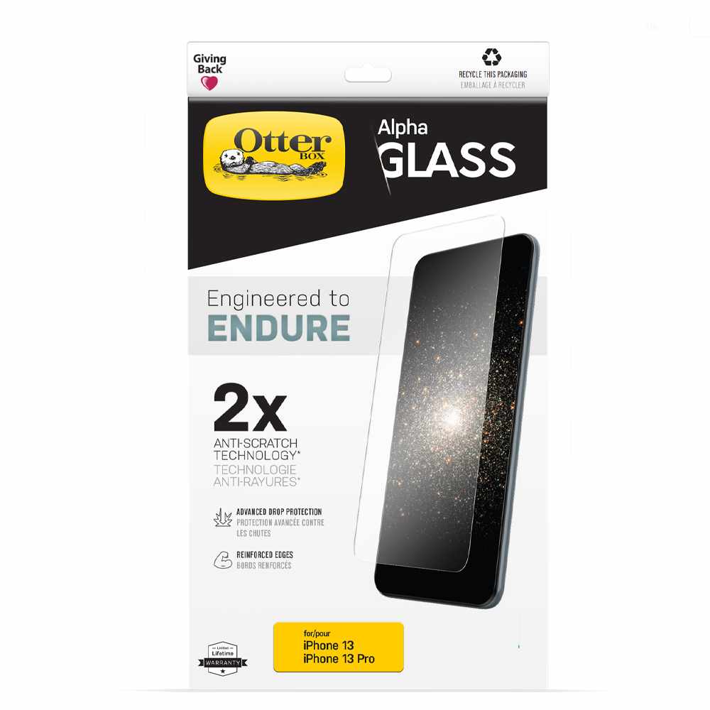 OtterBox Tempered Glass Screen Protector for iPhone 13, iPhone 13 Pro