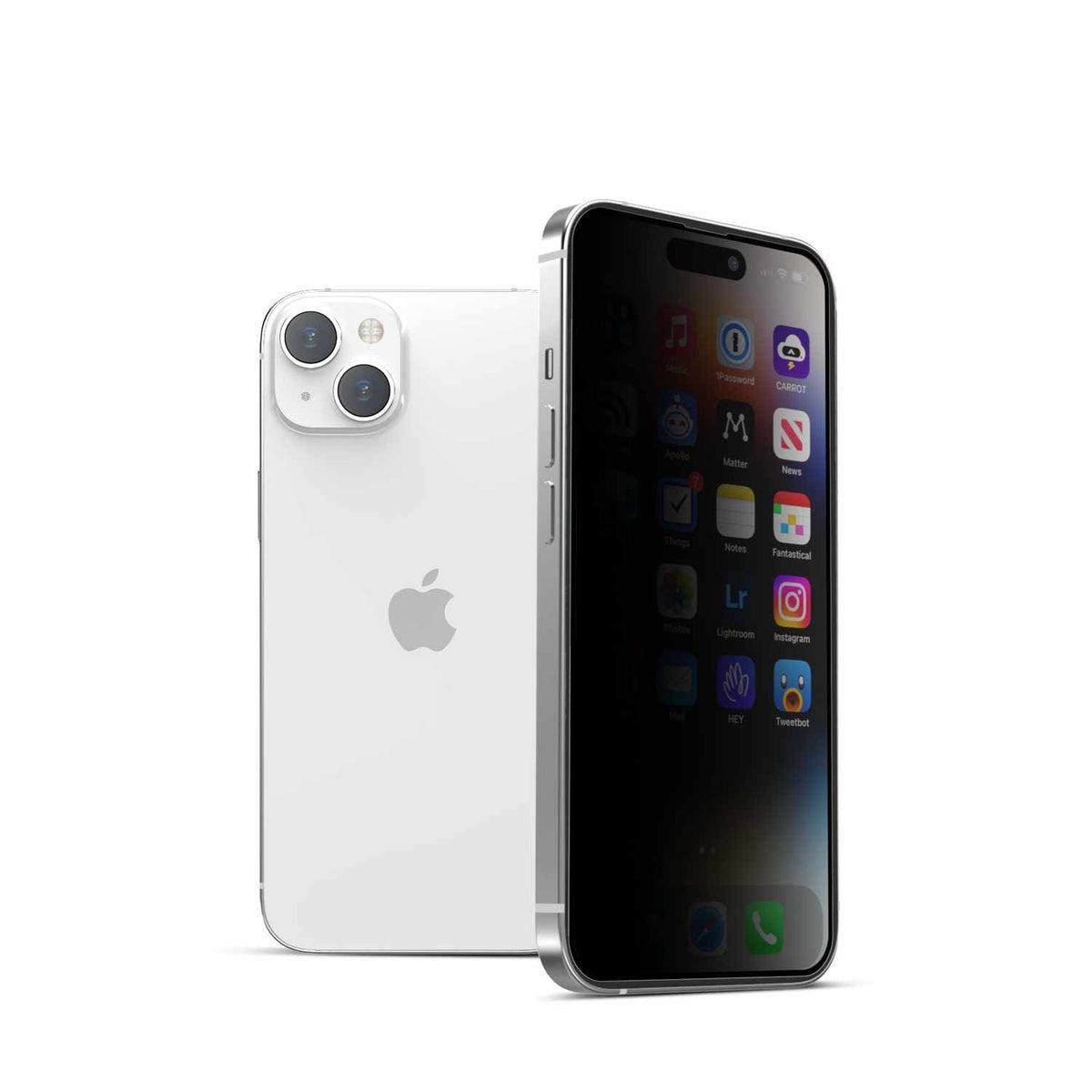 22 Cases Privacy Tempered Glass Screen Protector for iPhone 15