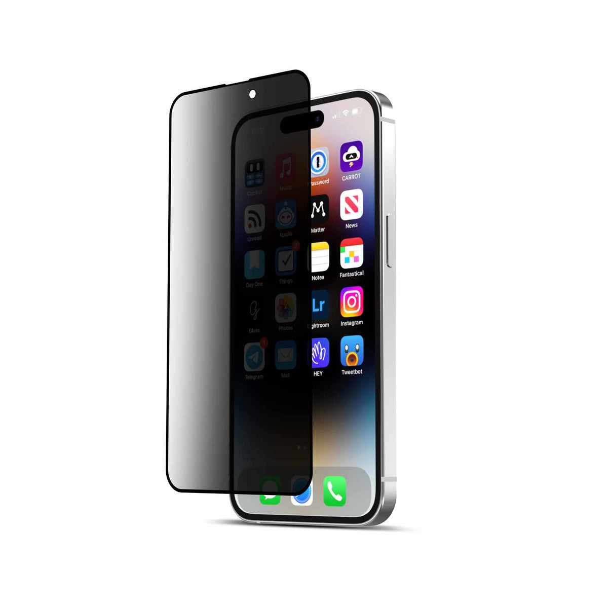 22 Cases Privacy Tempered Glass Screen Protector for iPhone 15