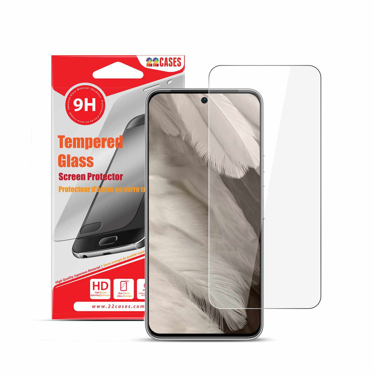 22 Cases Tempered Glass Screen Protector for Pixel 8