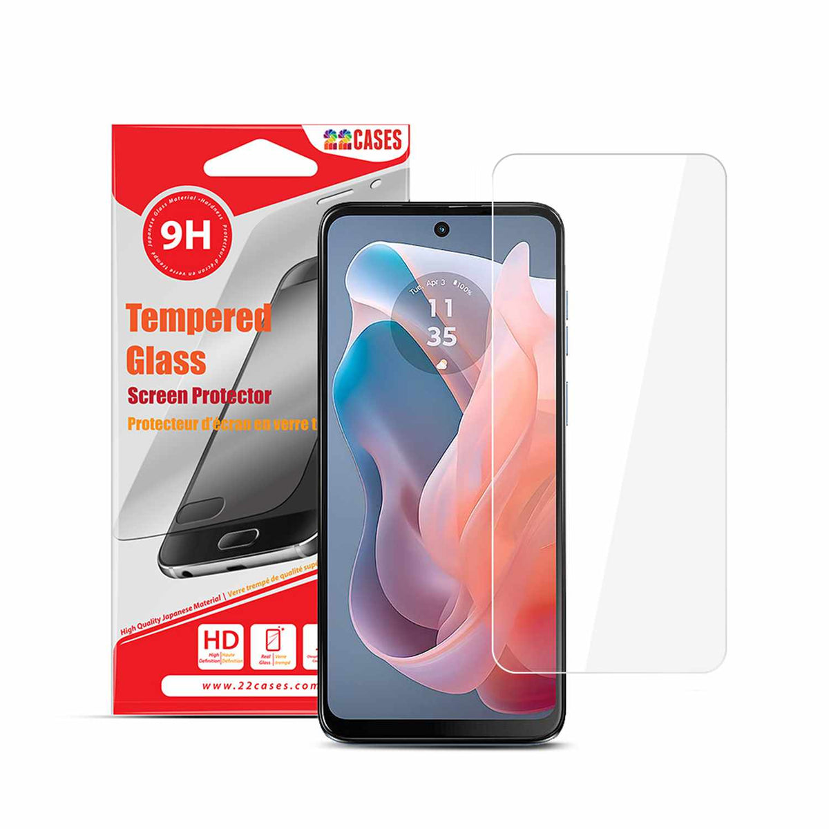 22 Cases Tempered Glass Screen Protector for Moto G 2024
