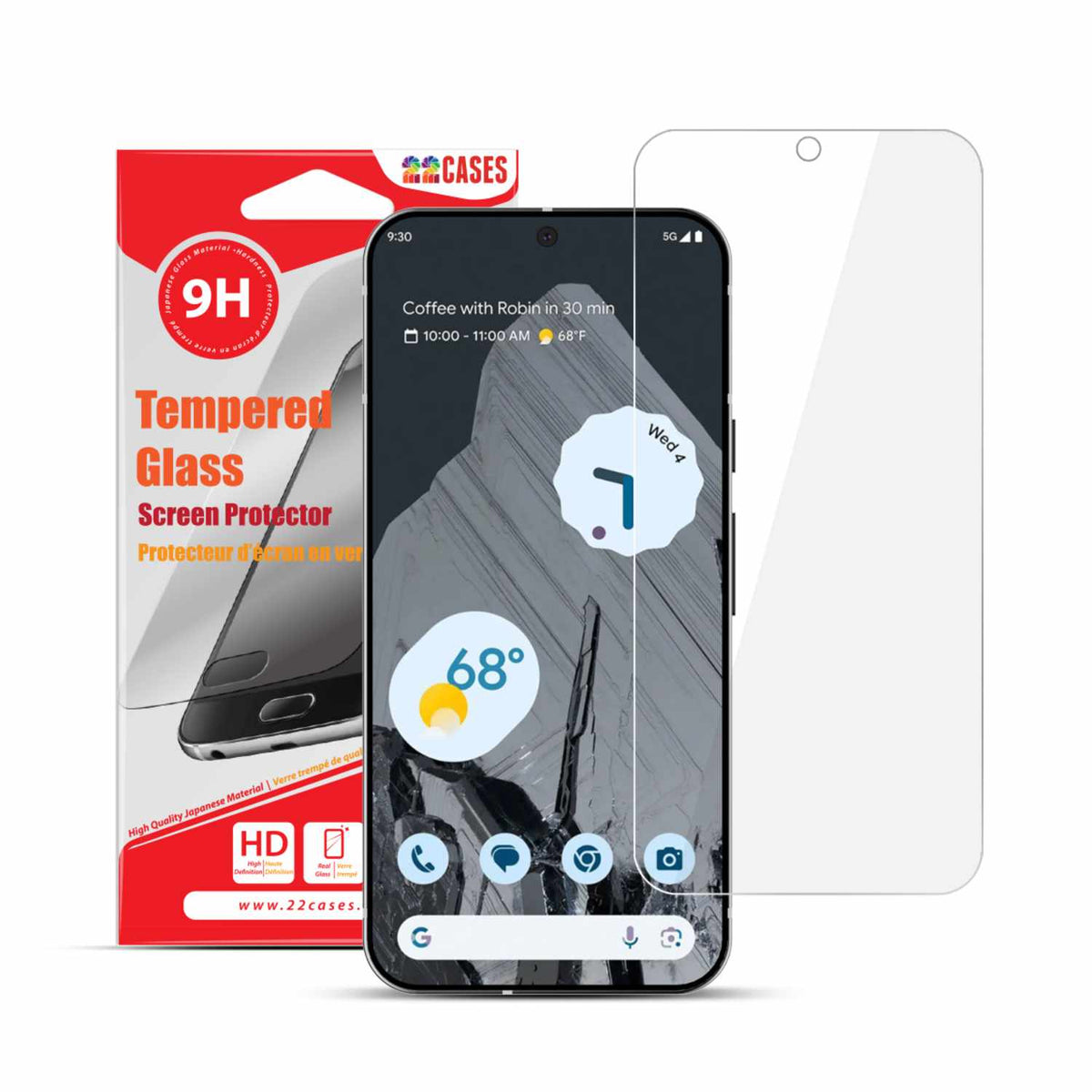 22 Cases Tempered Glass Screen Protector for Pixel 9 Pro XL