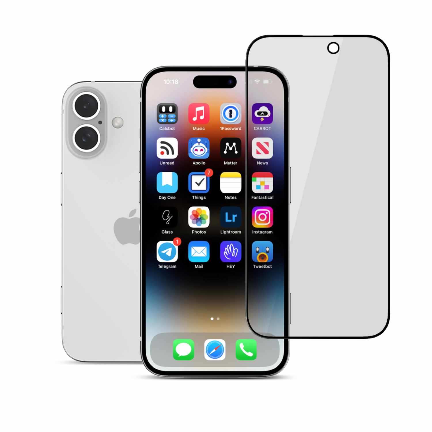 22 Cases Privacy Tempered Glass Screen Protector for iPhone 15, iPhone 16