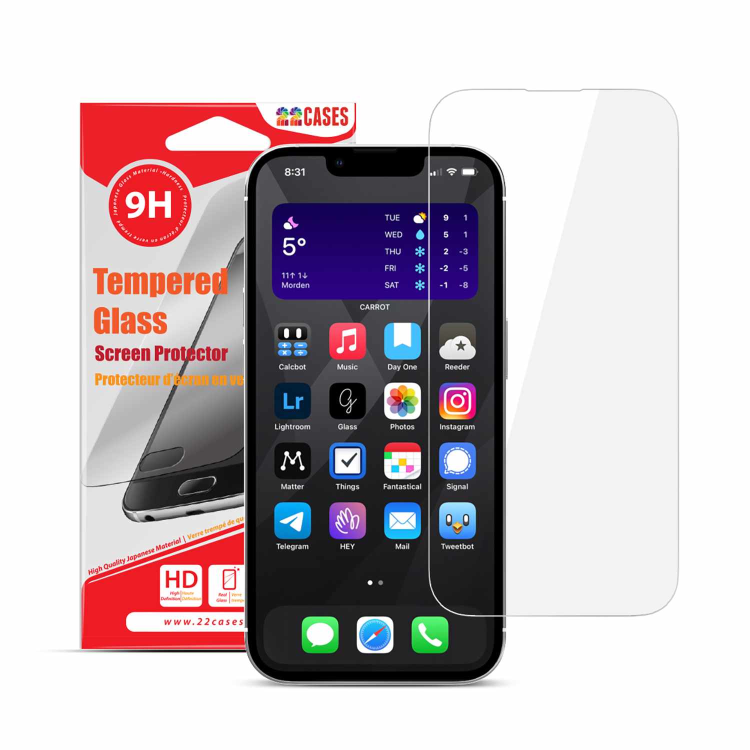 22 Cases Tempered Glass Screen Protector for iPhone 16e, iPhone 17e