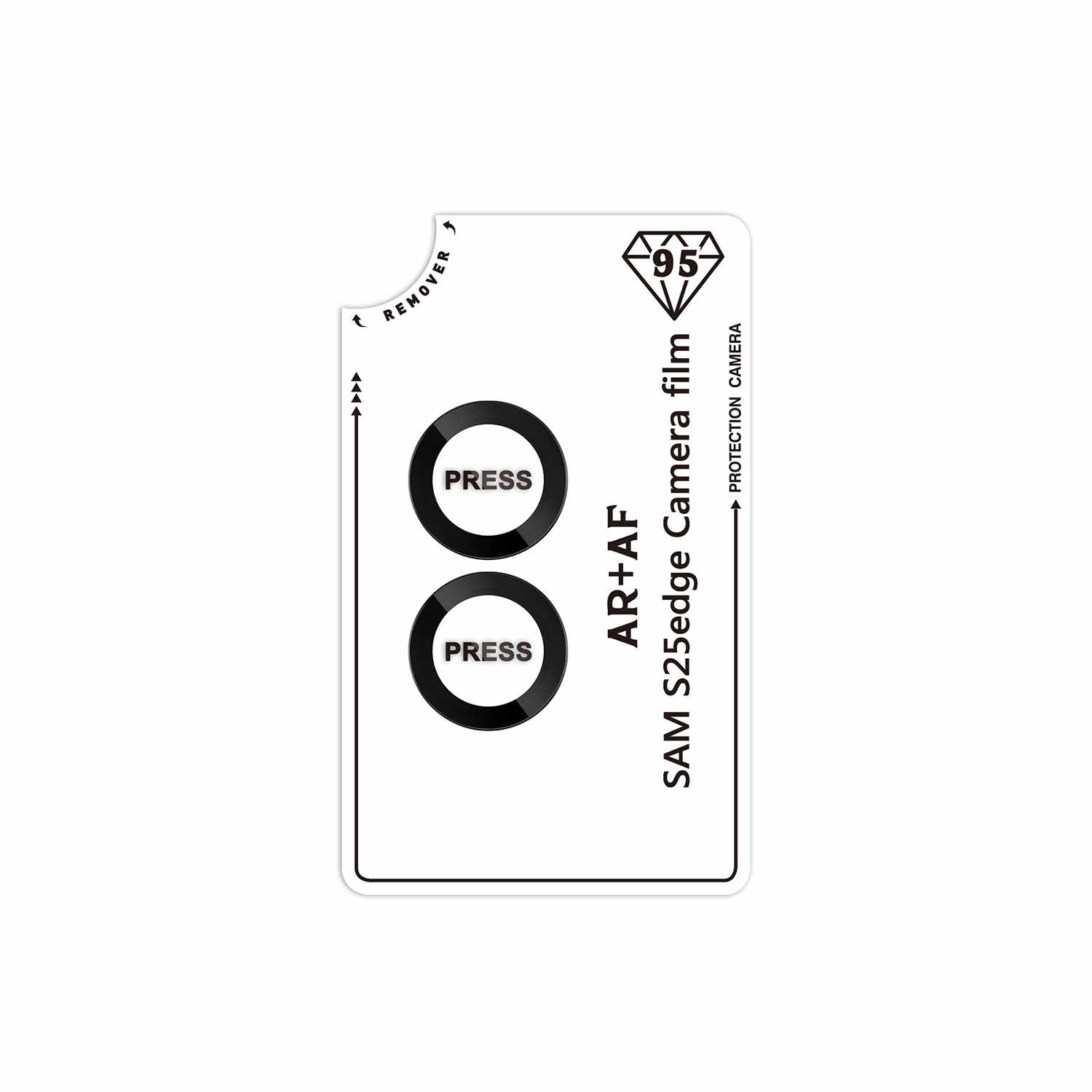Blu Element Lens Protector for Galaxy S25 Edge Black