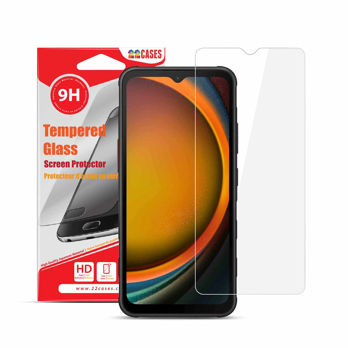 22 Cases Tempered Glass Screen Protector for Galaxy XCover7 Pro