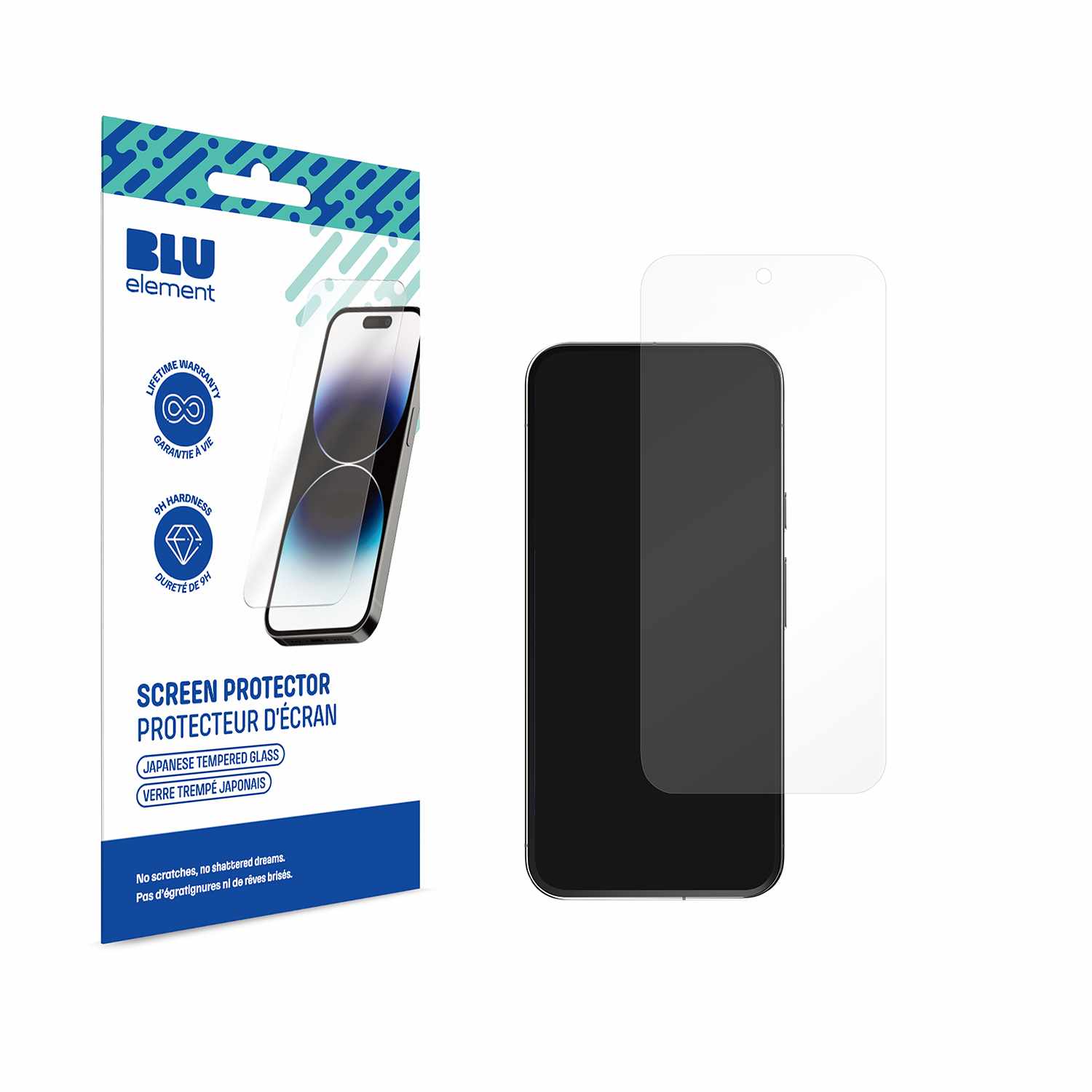 Blu Element Tempered Glass Screen Protector for Pixel 10, Pixel 10 Pro, Pixel 9, Pixel 9 Pro