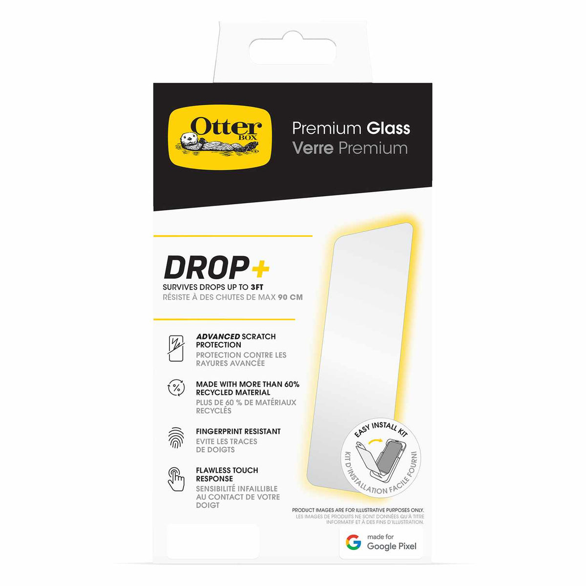 OtterBox Tempered Glass Screen Protector for Pixel 10, Pixel 10 Pro