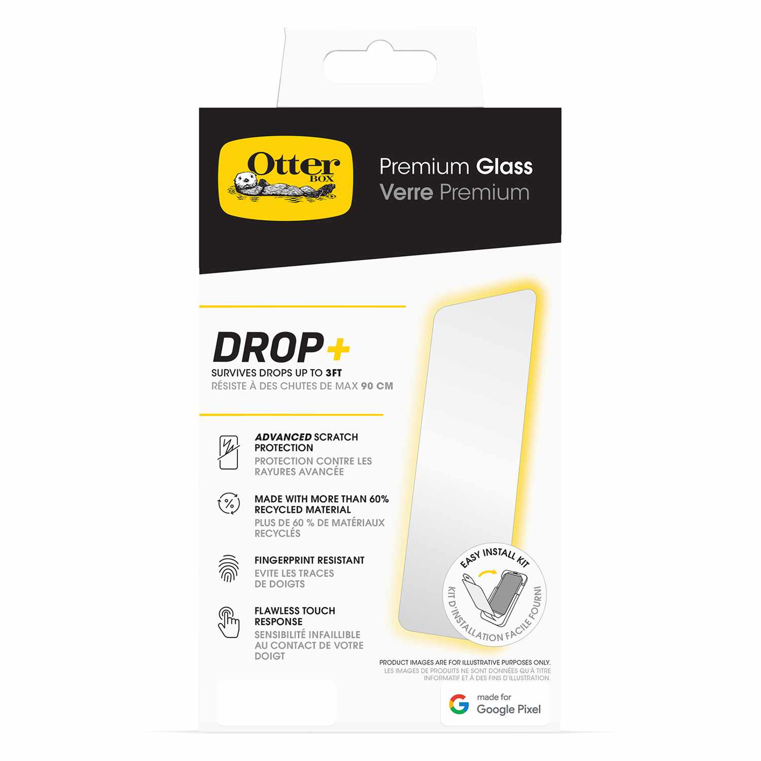 OtterBox Tempered Glass Screen Protector for Pixel 10, Pixel 10 Pro