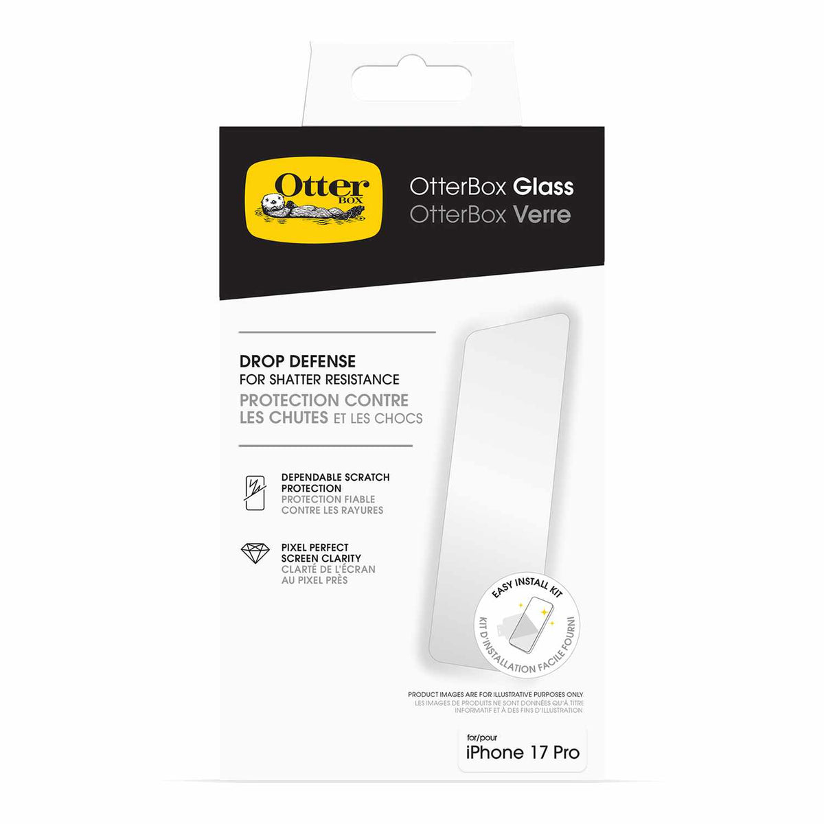 OtterBox Tempered Glass Screen Protector for iPhone 17 Pro