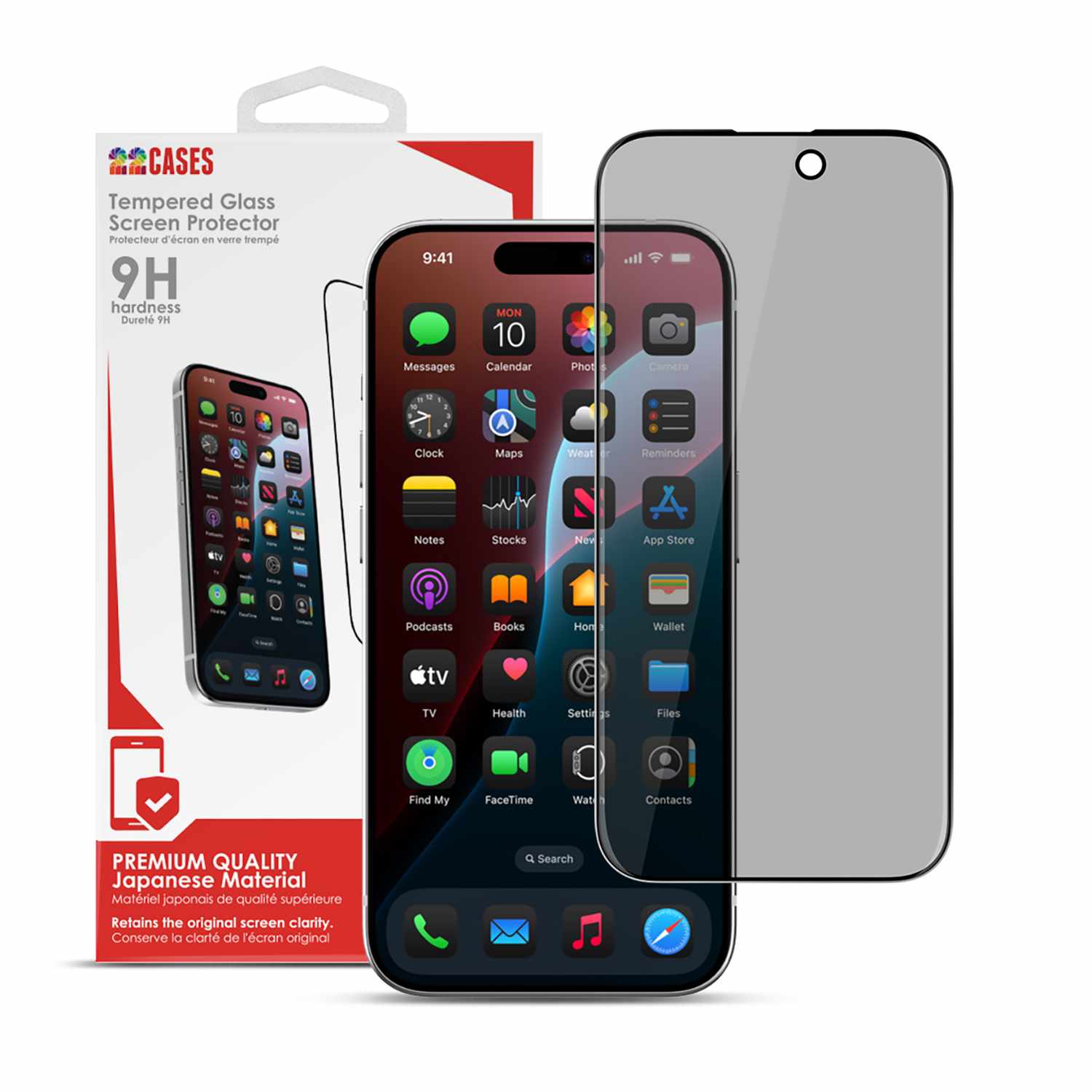 22 Cases Privacy Tempered Glass Screen Protector for iPhone 17 Pro