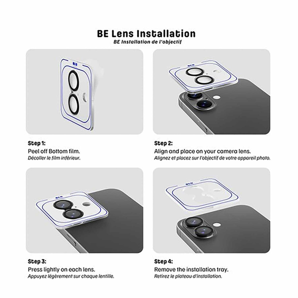 Blu Element Lens Protector for iPhone 17 Black