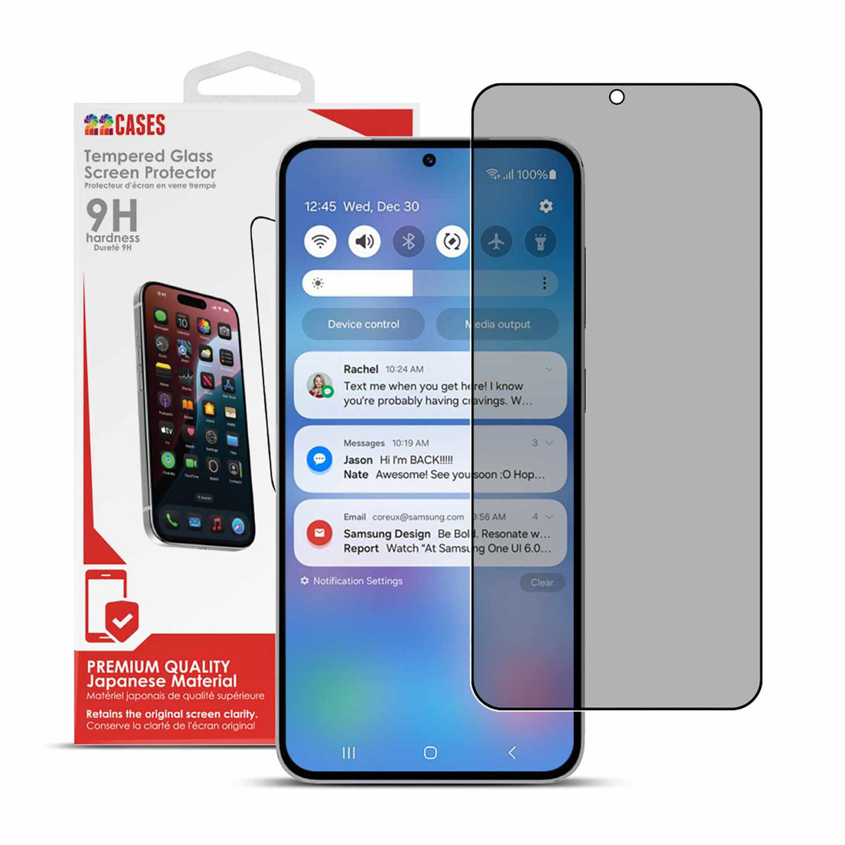 22 Cases Privacy Tempered Glass Screen Protector for Galaxy S26