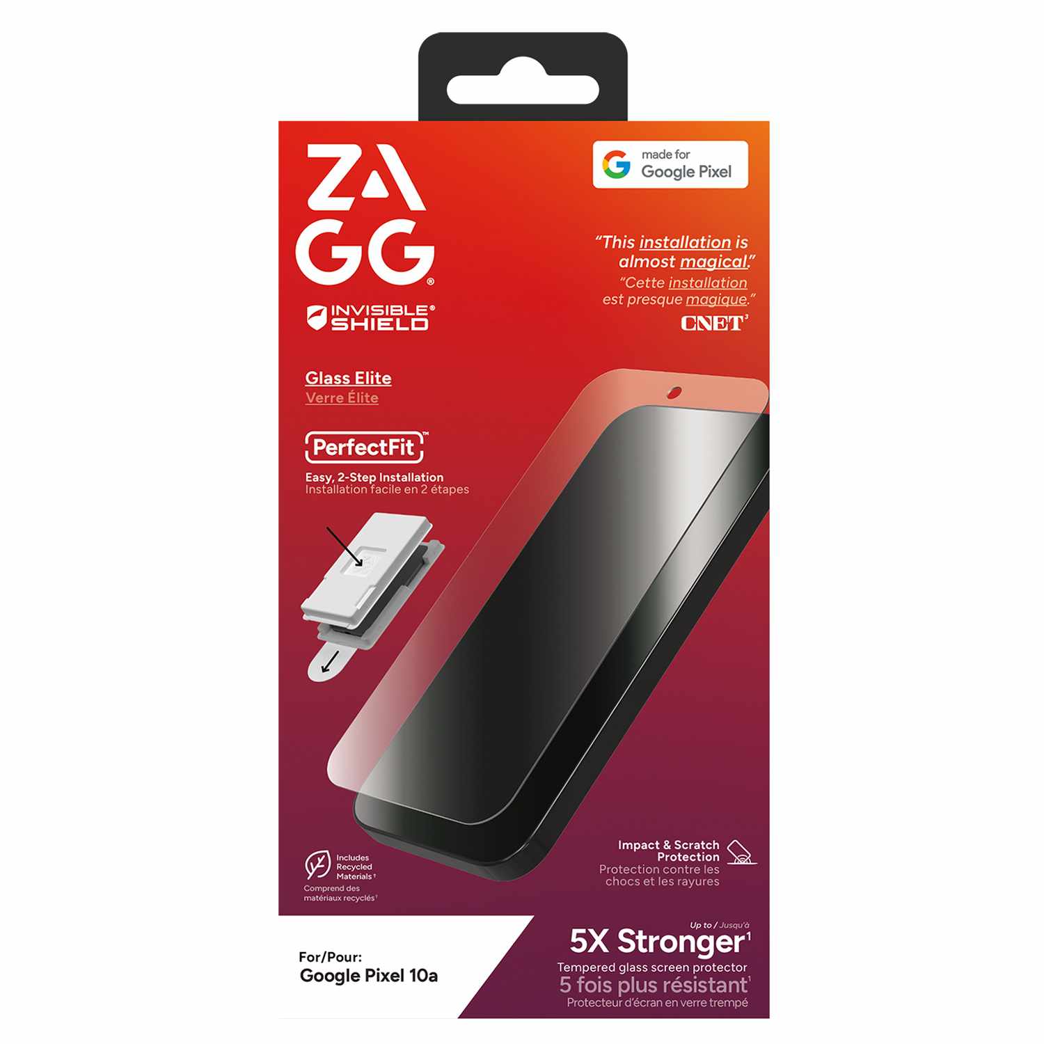 ZAGG InvisibleShield Glass Elite Biometric Screen Protector for Pixel 10a