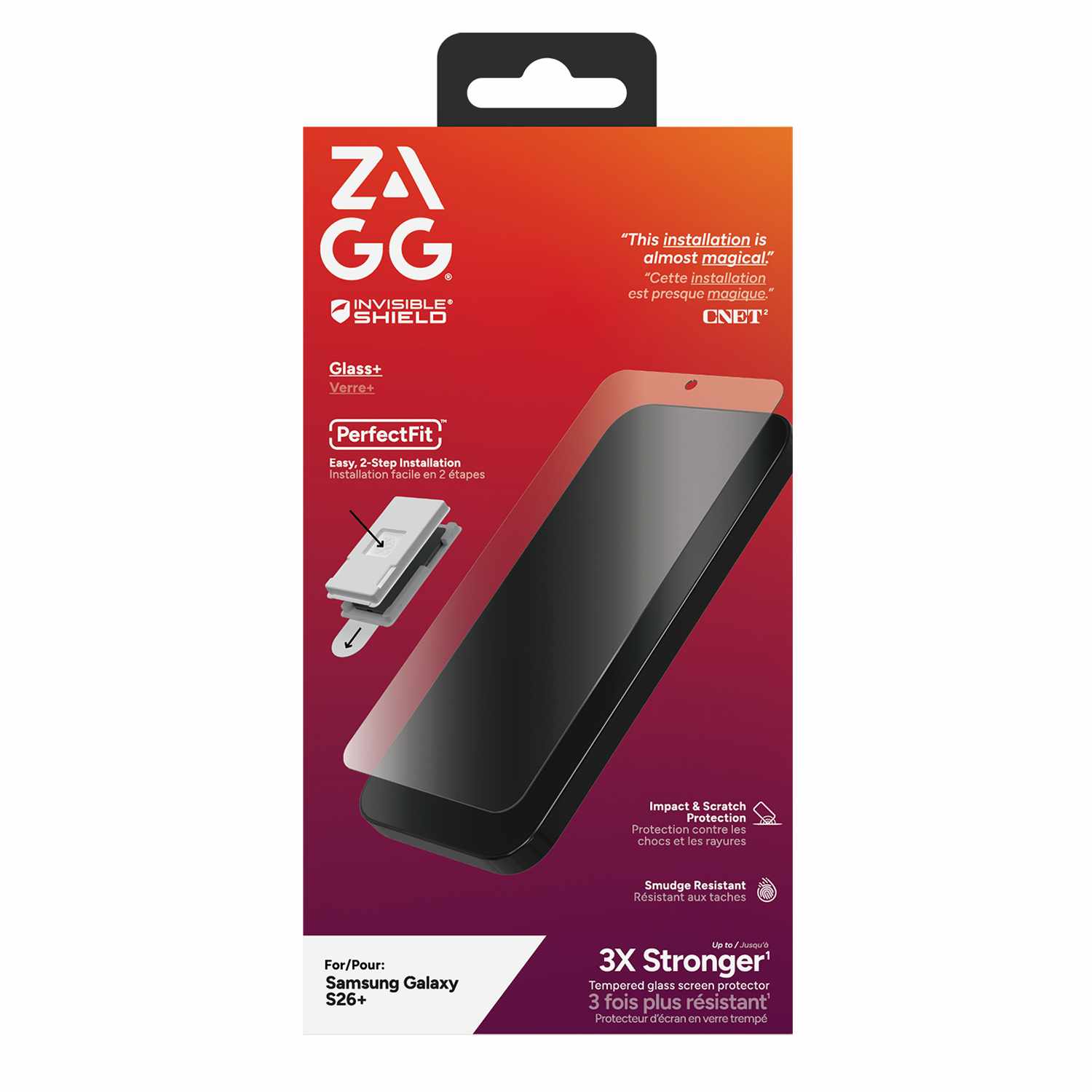 ZAGG InvisibleShield Glass Elite Biometric Screen Protector for Galaxy S26+