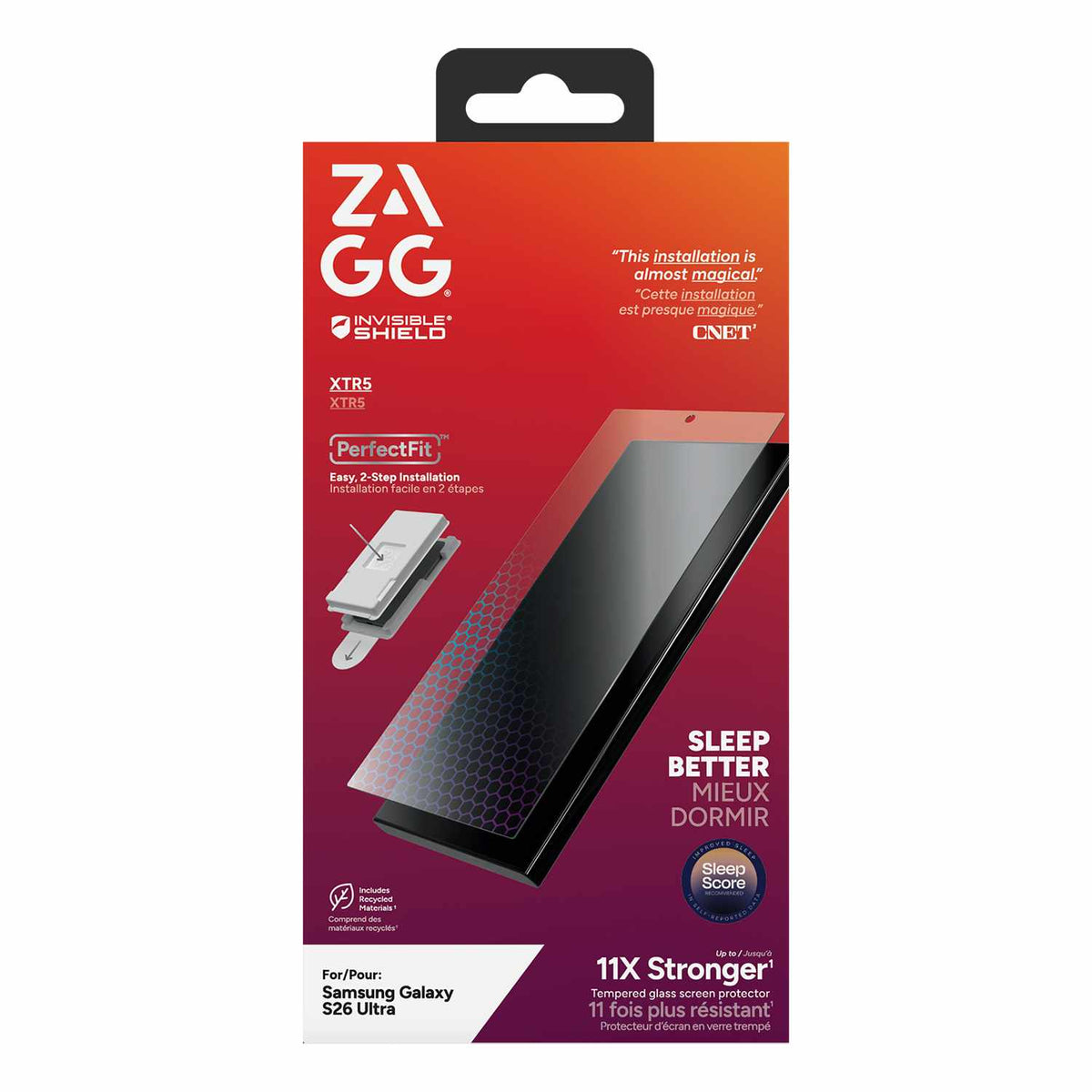 ZAGG InvisibleShield Glass XTR5 Screen Protector for Galaxy S26 Ultra