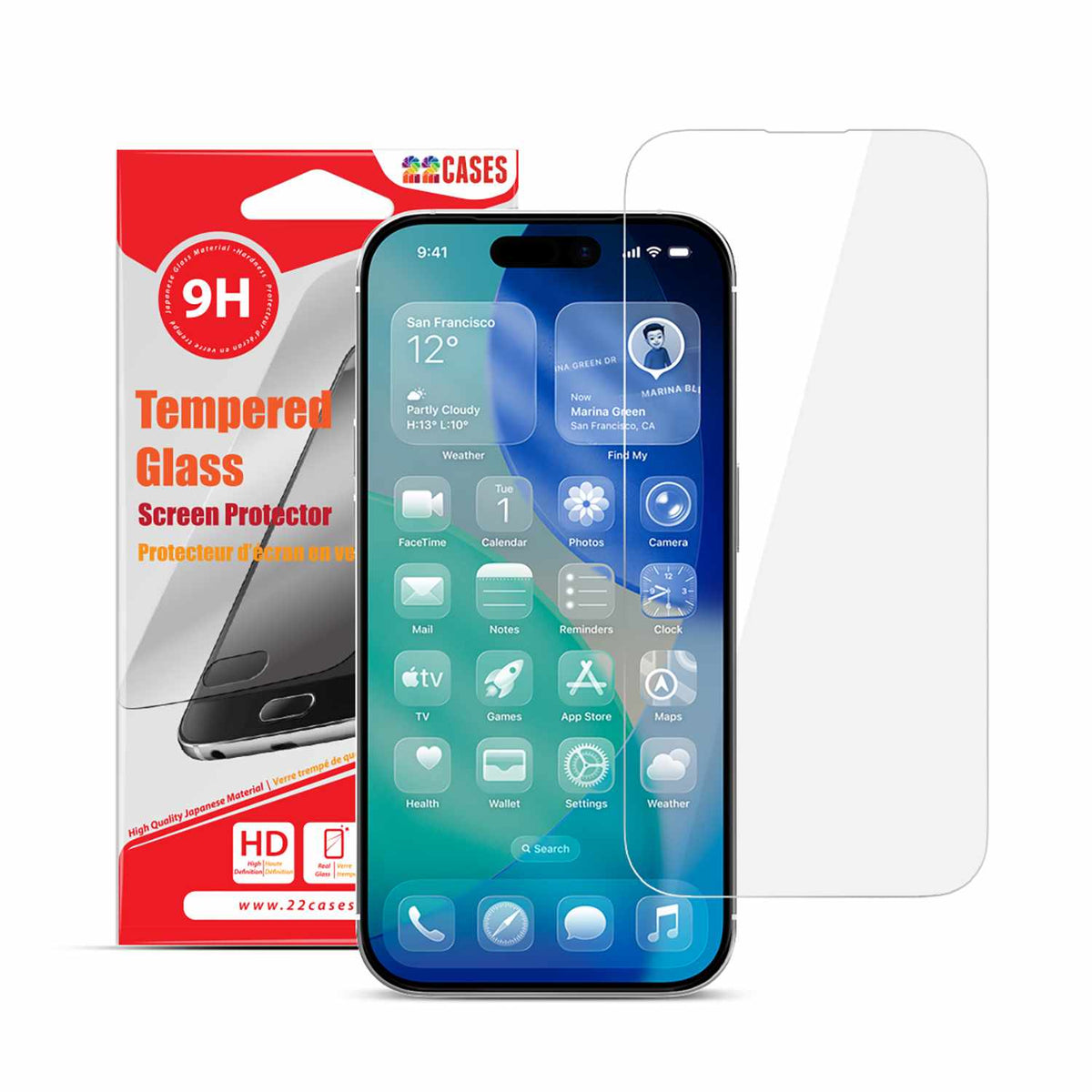 22 Cases Tempered Glass Screen Protector for iPhone 16e, iPhone 17e