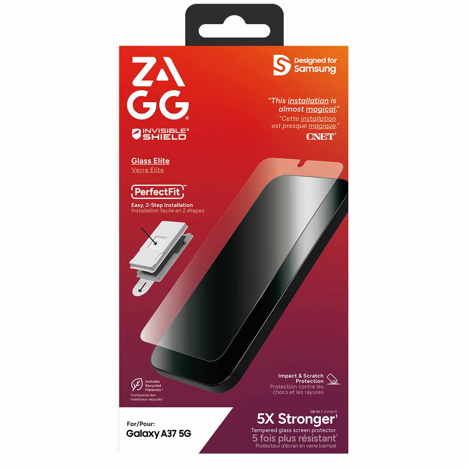 ZAGG InvisibleShield Glass Elite Screen Protector for Galaxy A37