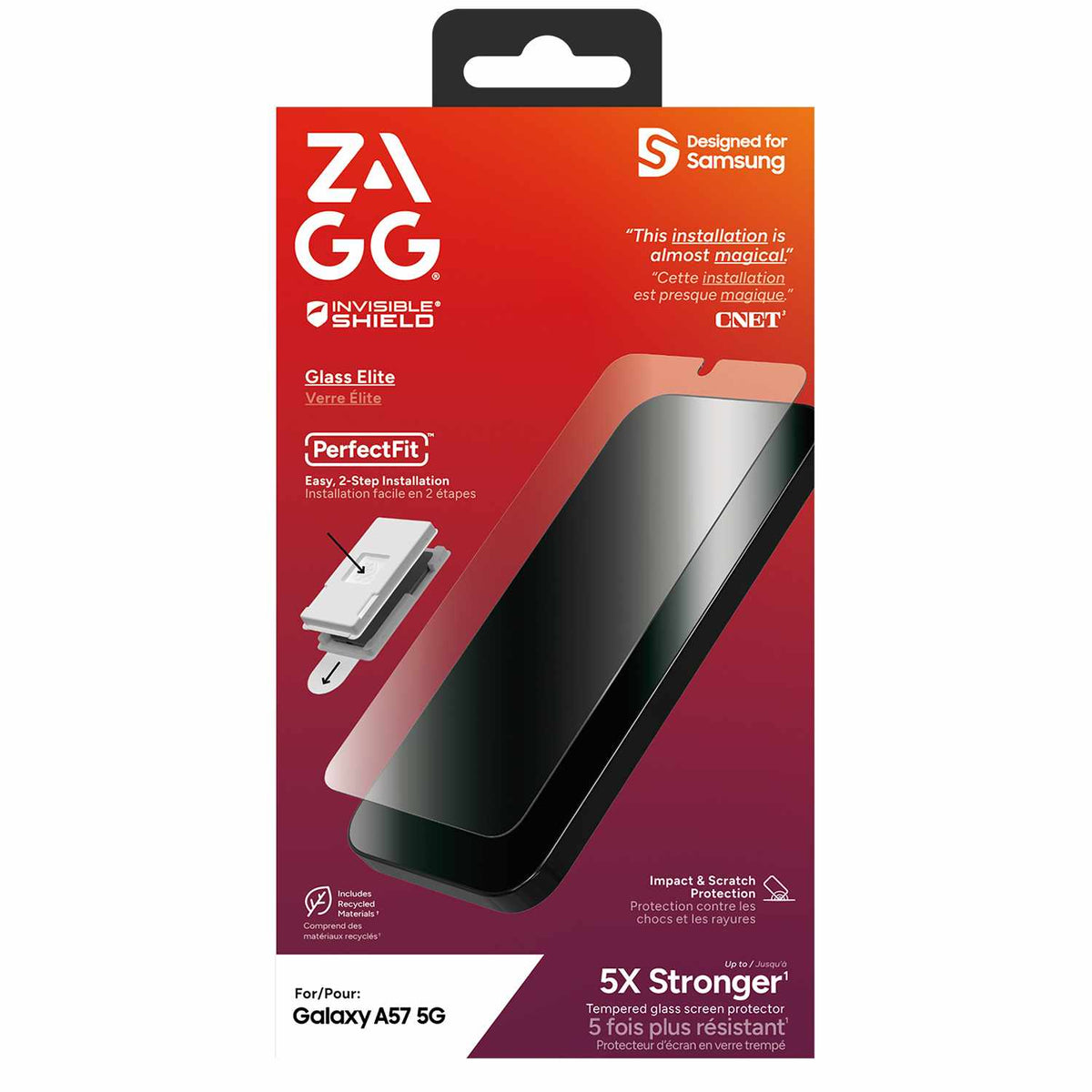 ZAGG InvisibleShield Glass Elite Screen Protector for Galaxy A57