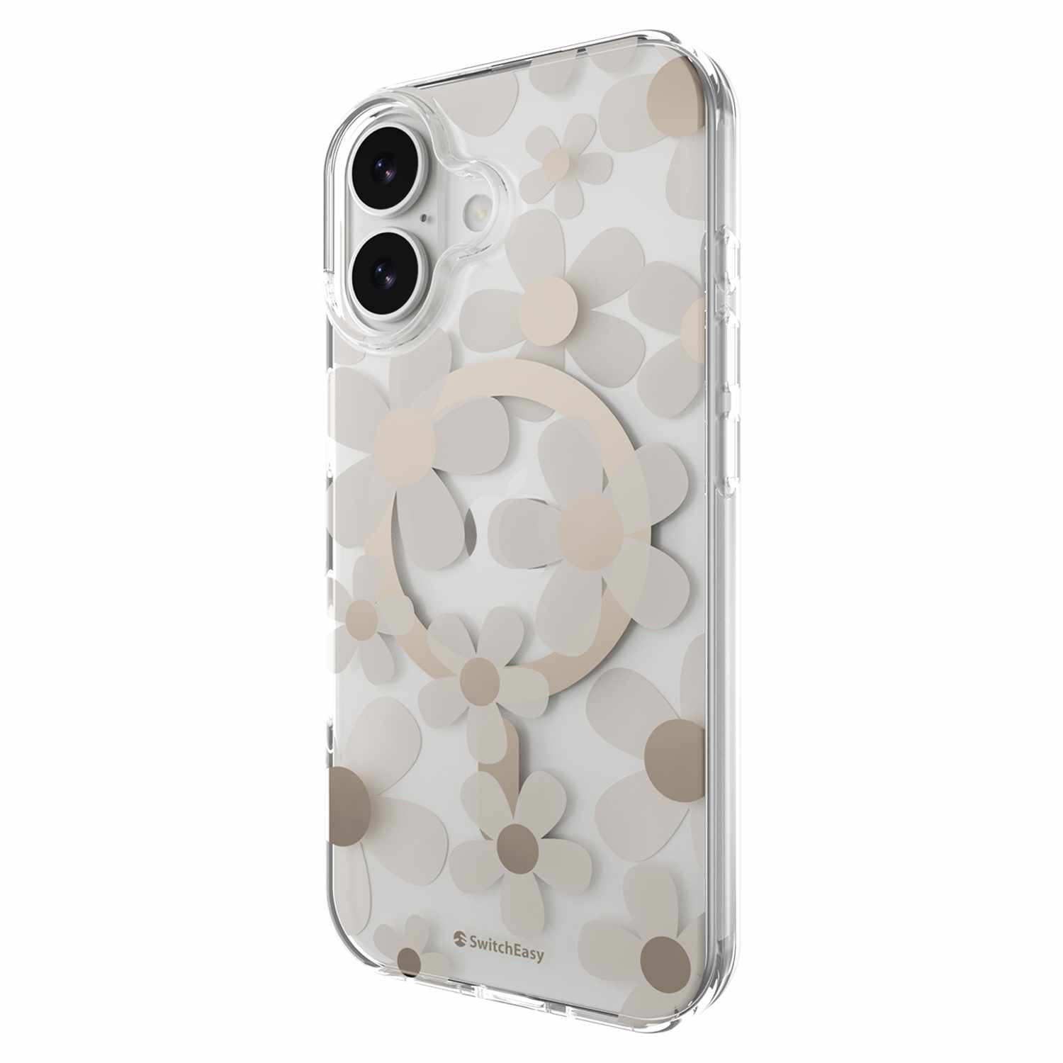 SwitchEasy Fleur 3D MagSafe Case Golden Gray Grey for iPhone 17