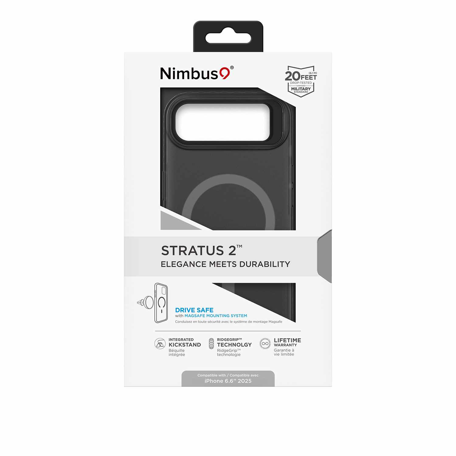 Nimbus9 Stratus 2 MagSafe Case Smoke Clear for iPhone Air