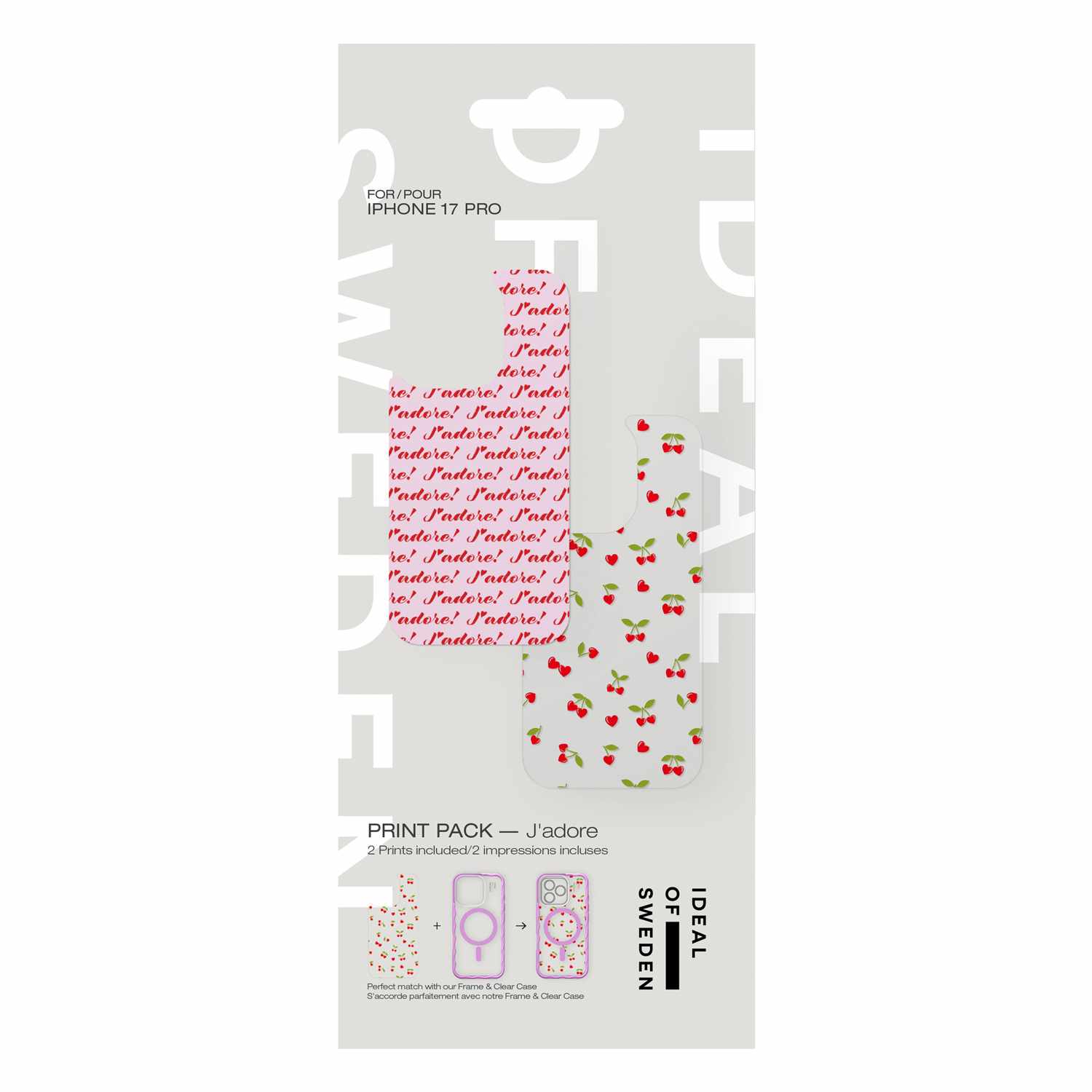 Ideal of Sweden Print Pack J'adore for iPhone 17 Pro Multi-Color
