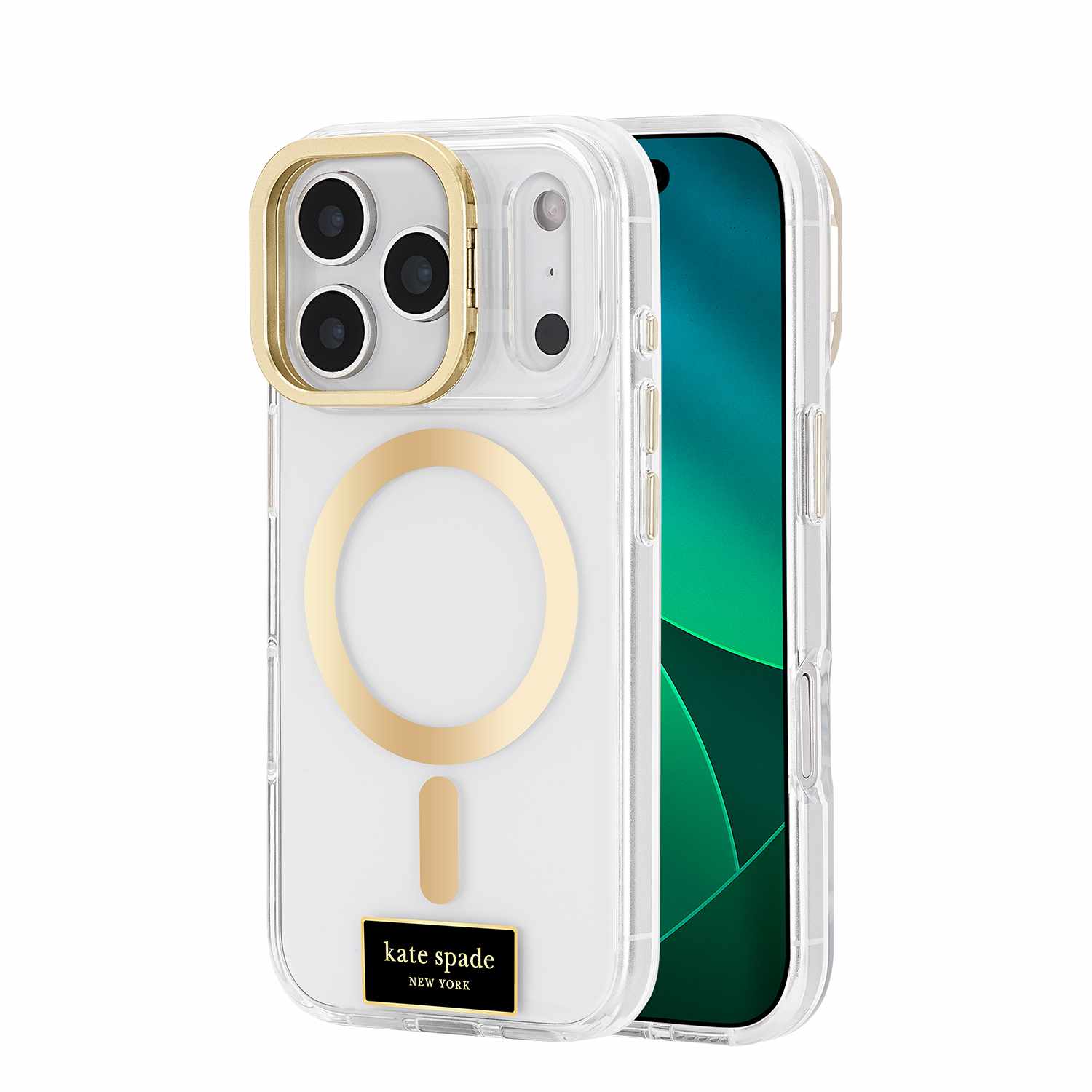 Kate Spade Protective MagSafe Case with Stand Icon Clear for iPhone 17 Pro