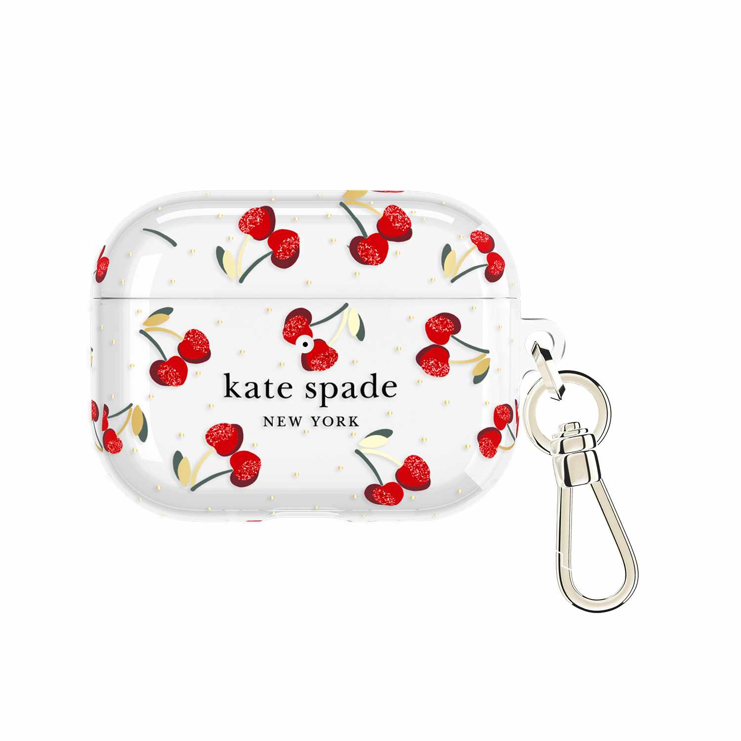 Kate Spade Protective Case with Gold Ring Clip Cherry Dot
