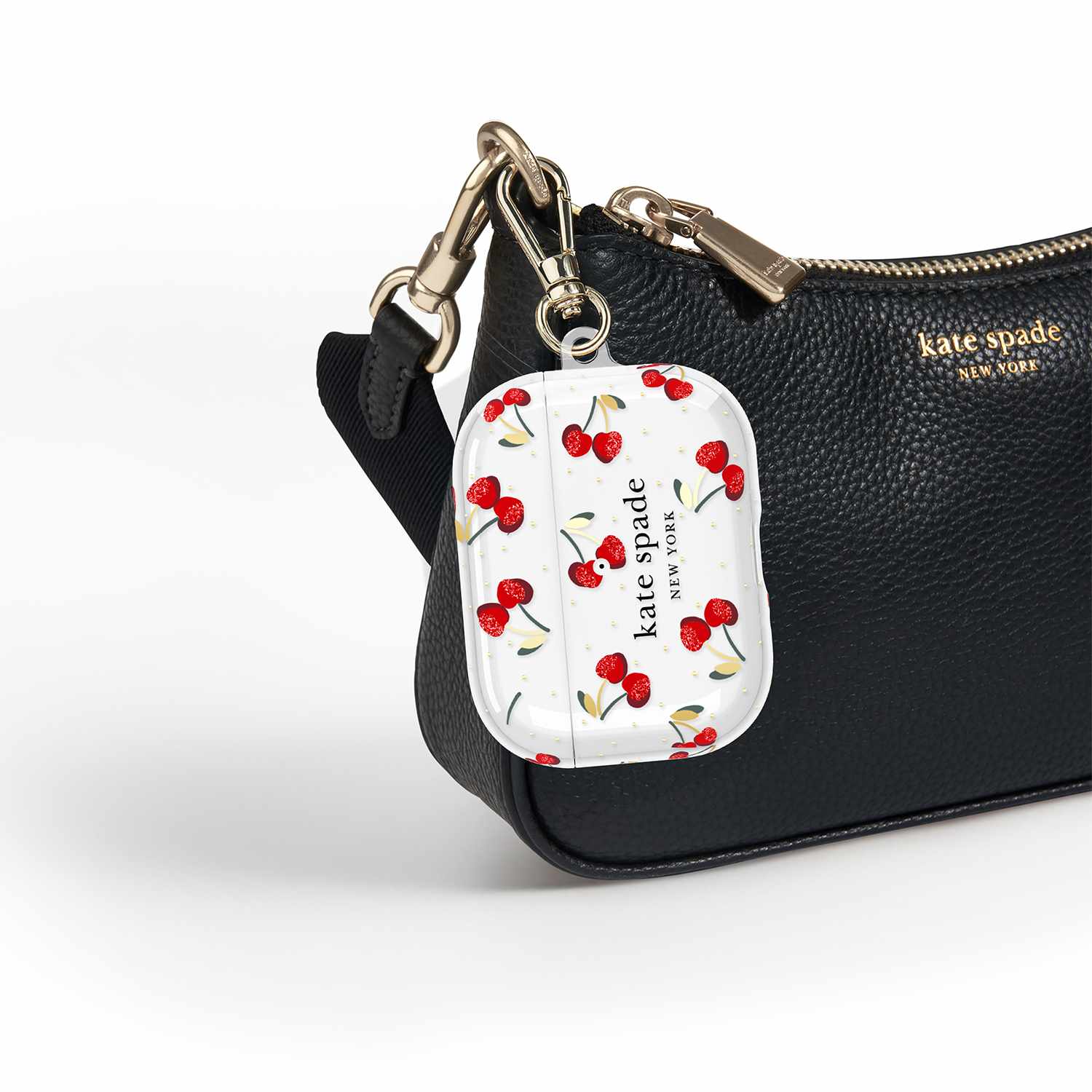 Kate Spade Protective Case with Gold Ring Clip Cherry Dot