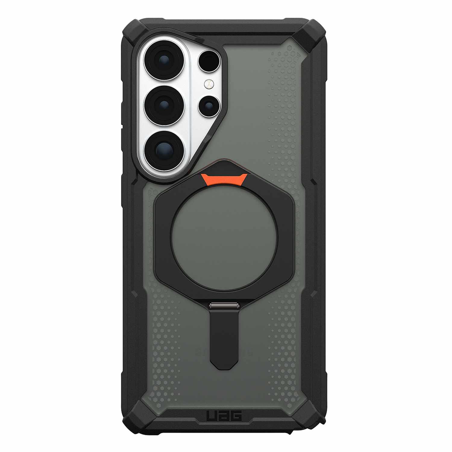 UAG Plasma XTE Rugged Kickstand Case with Magnets Black/Orange for Galaxy S26 Ultra