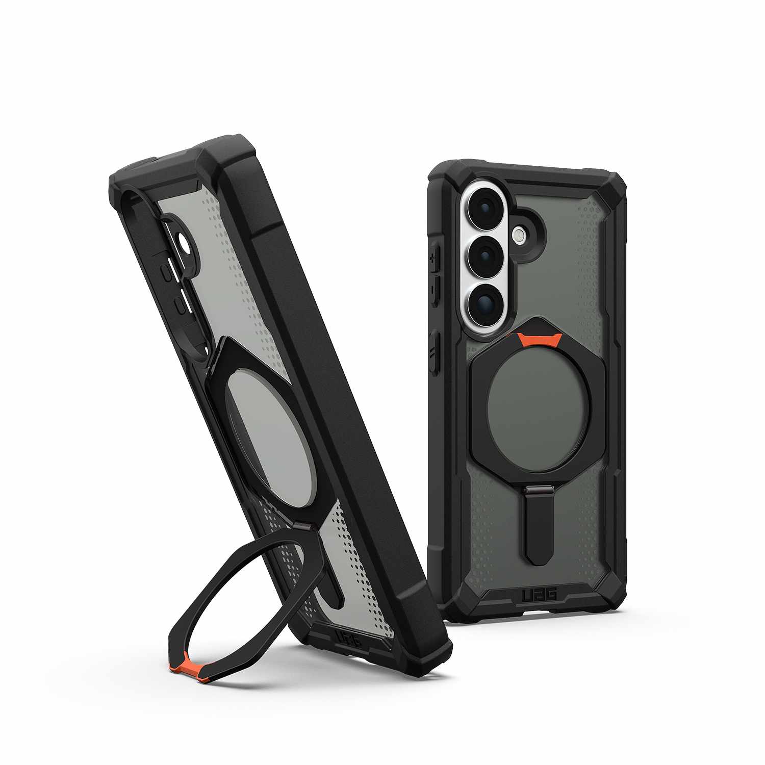 UAG Plasma XTE Rugged Kickstand Case with Magnets Black/Orange for Galaxy S26