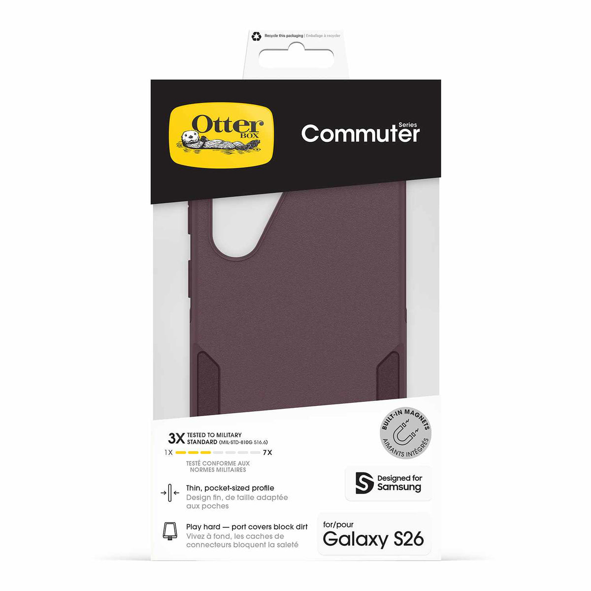 OtterBox Commuter Case with Magnets Purple Mistery for Galaxy S26