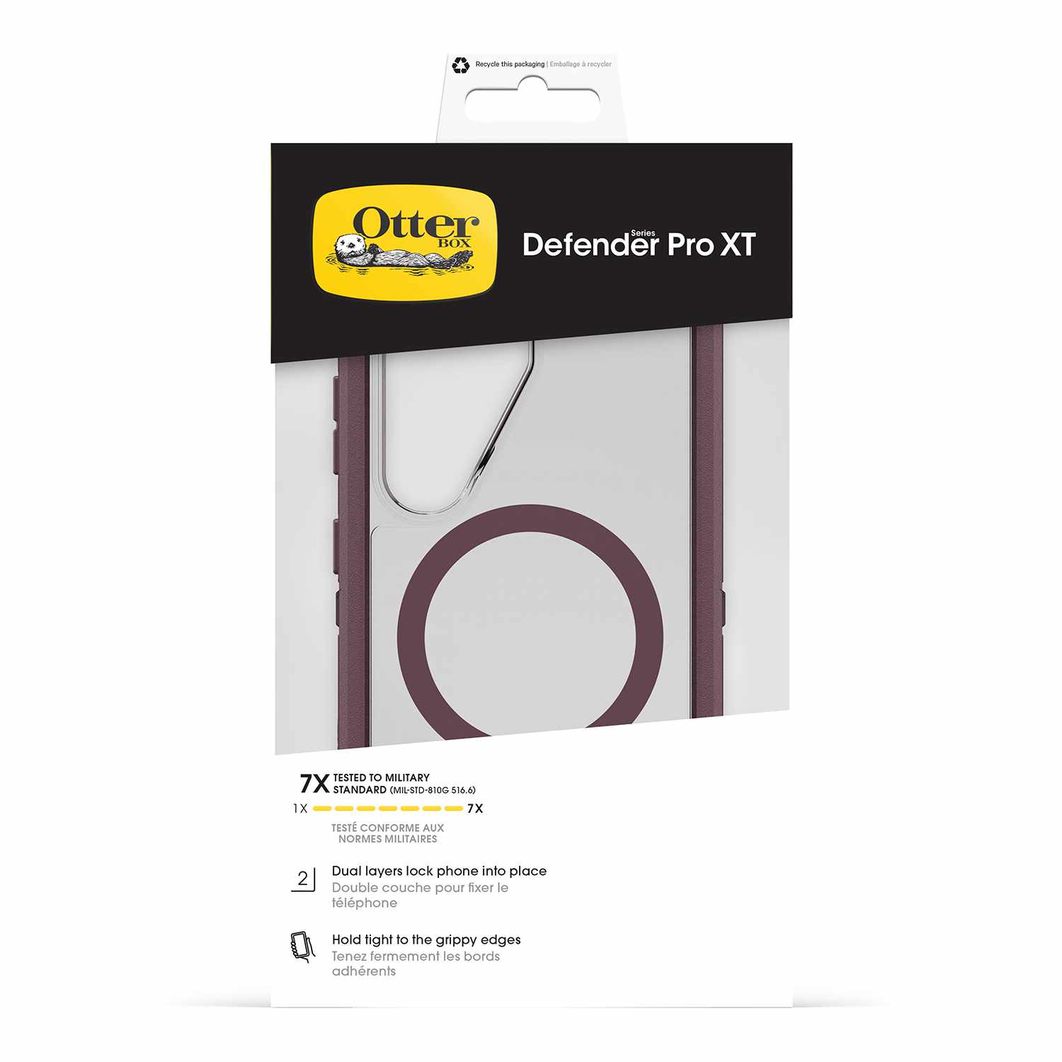 OtterBox Defender Pro XT Clear Case with Magnets Purple Mystery for Galaxy S26
