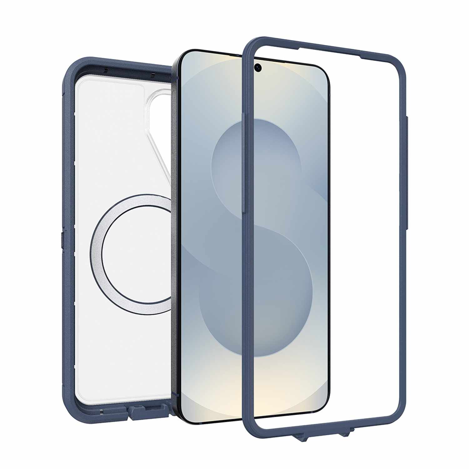 OtterBox Defender Pro XT Clear Case with Magnets Baby Blue Clear for Galaxy S26+