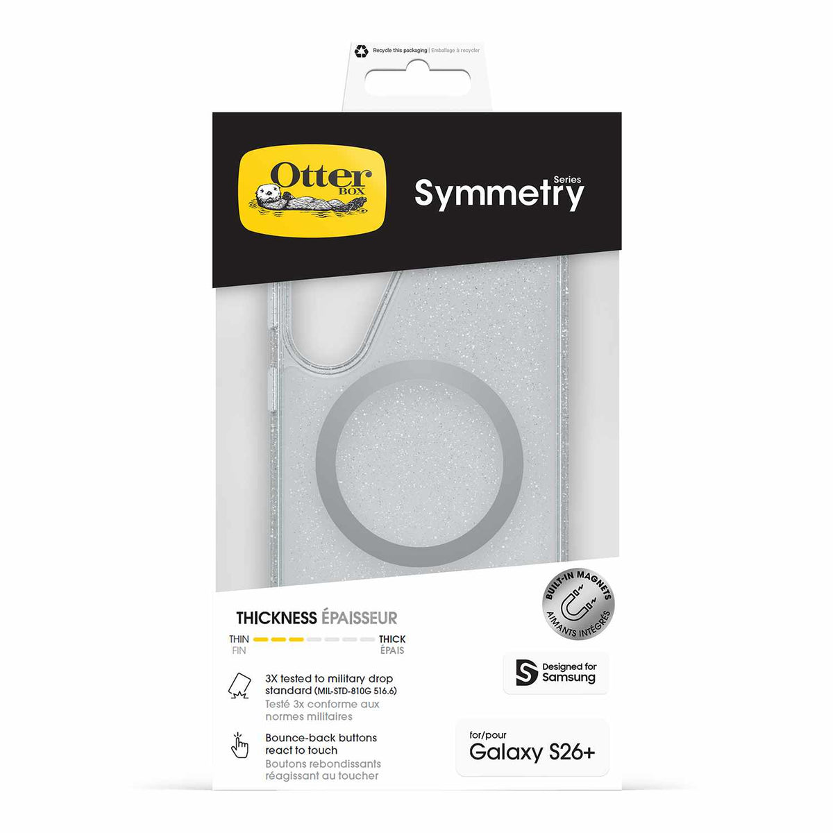 OtterBox Symmetry Clear Case with Magnets Stardust 4.0 for Galaxy S26+
