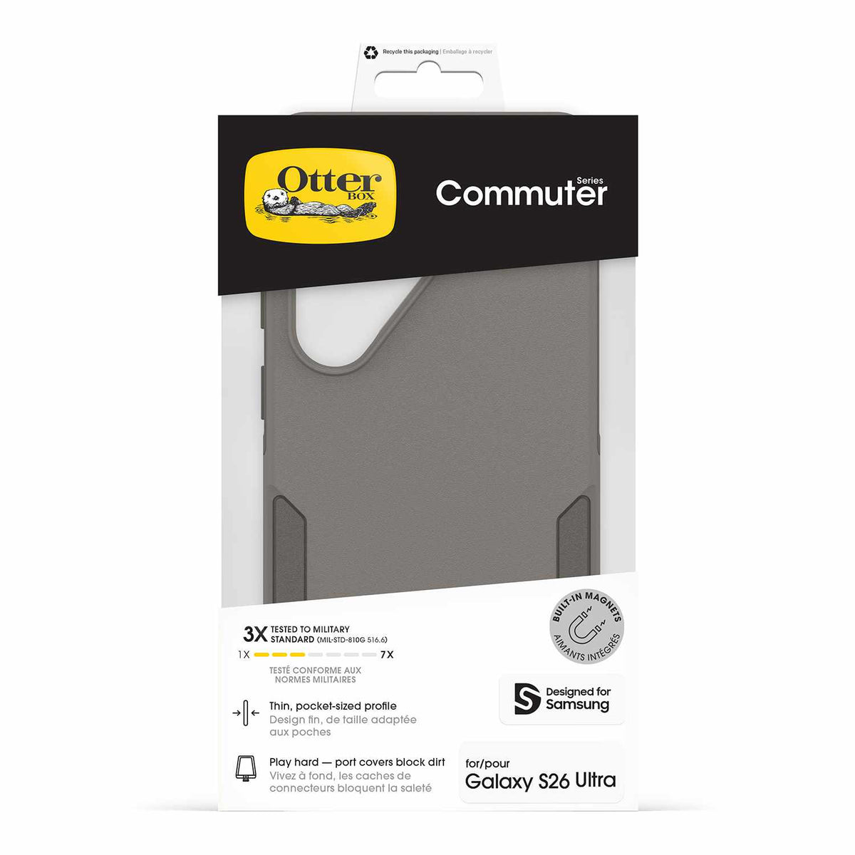 OtterBox Commuter Case with Magnets Grey Comfort for Galaxy S26 Ultra