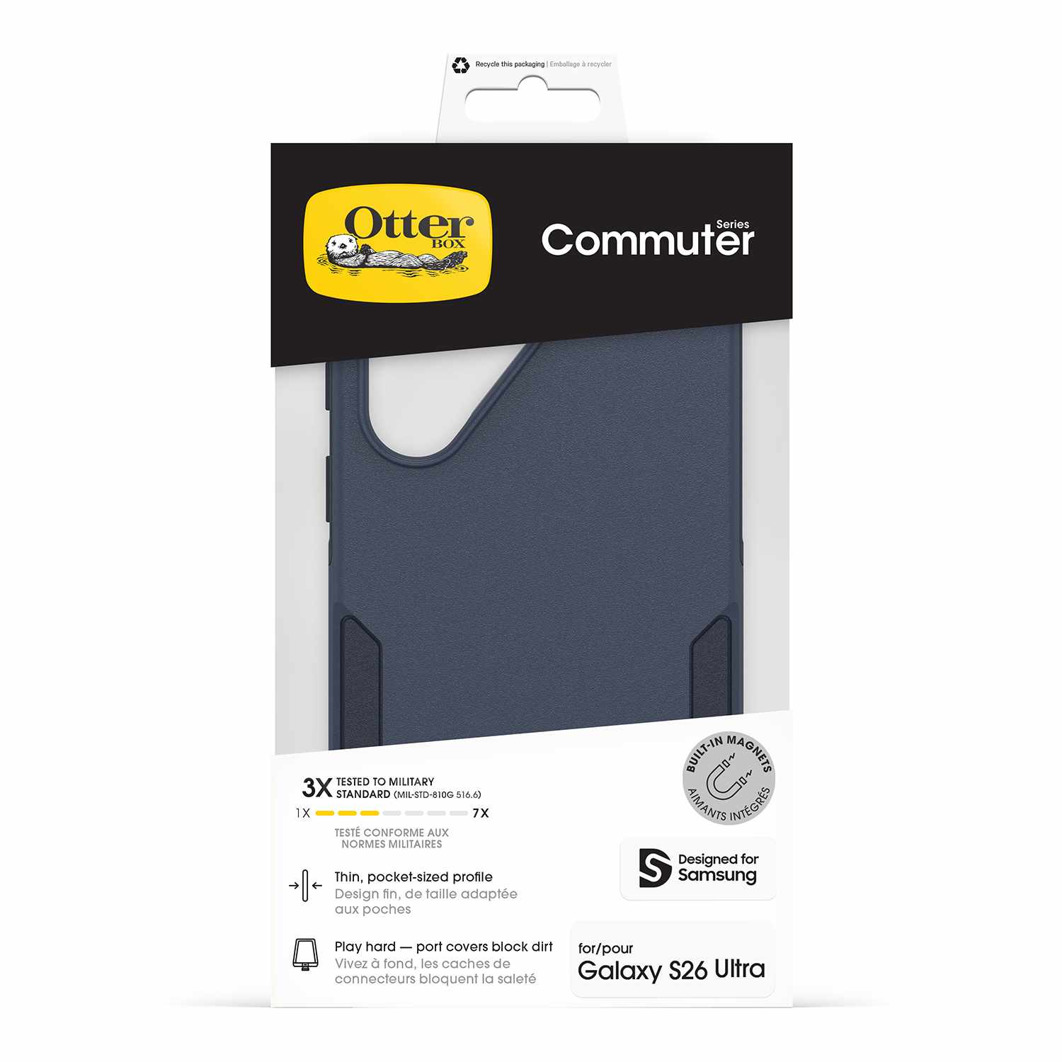 OtterBox Commuter Case with Magnets Blue Sentiment for Galaxy S26 Ultra