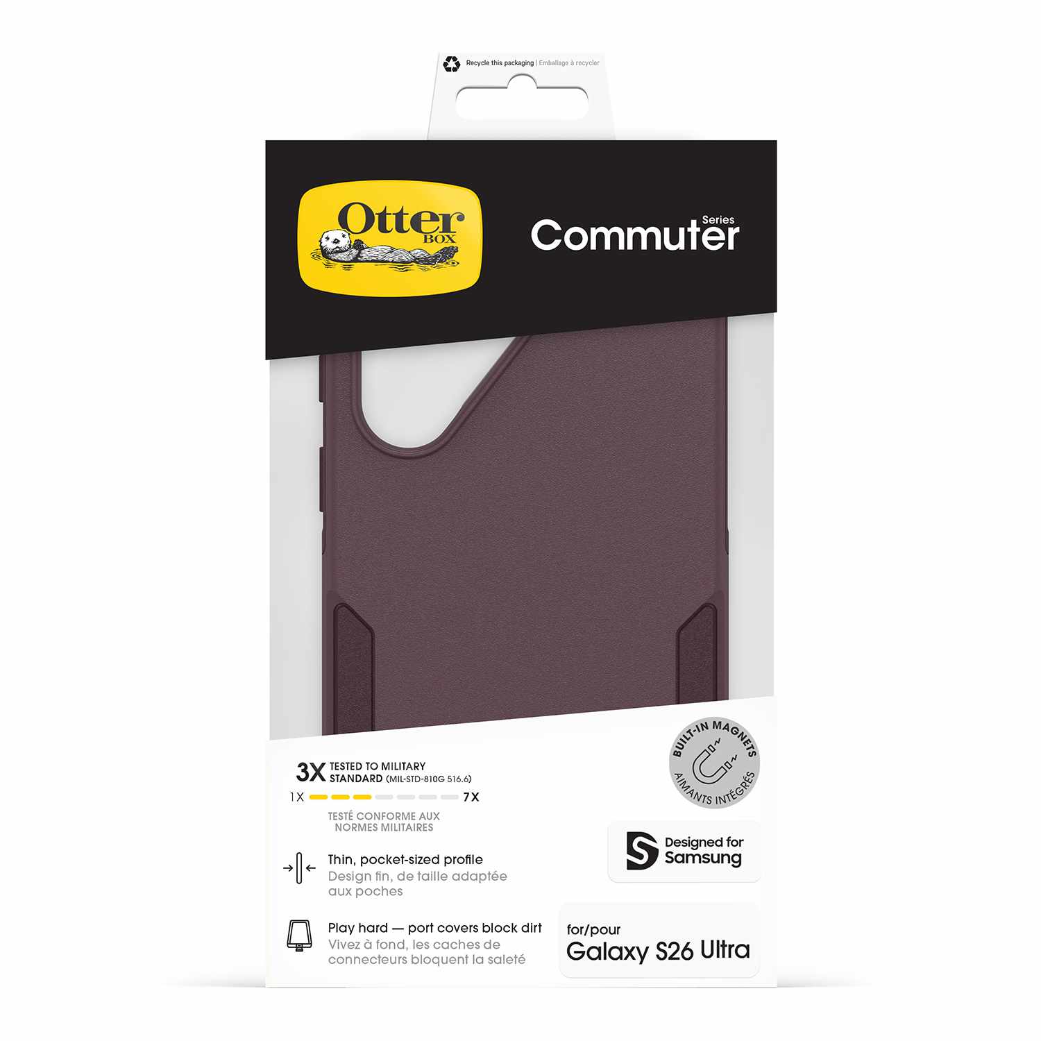 OtterBox Commuter Case with Magnets Purple Mystery for Galaxy S26 Ultra