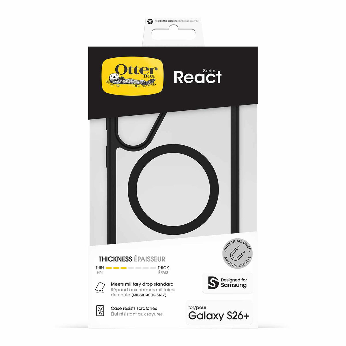 OtterBox Profile Case with Magnets Black Crystal for Galaxy S26+