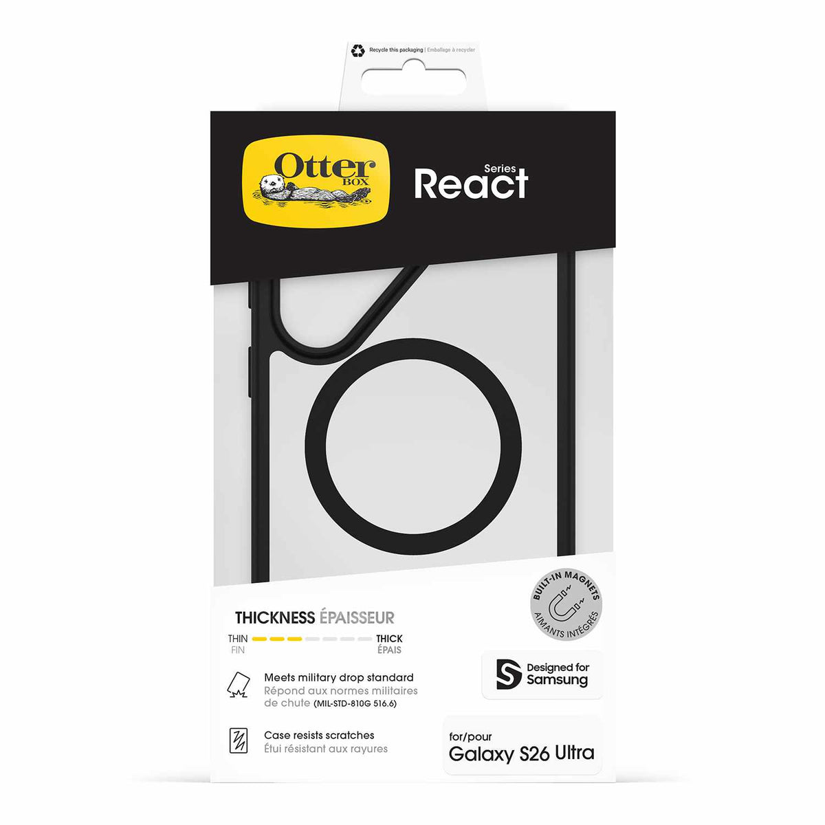 OtterBox Profile Case with Magnets Black Crystal for Galaxy S26 Ultra