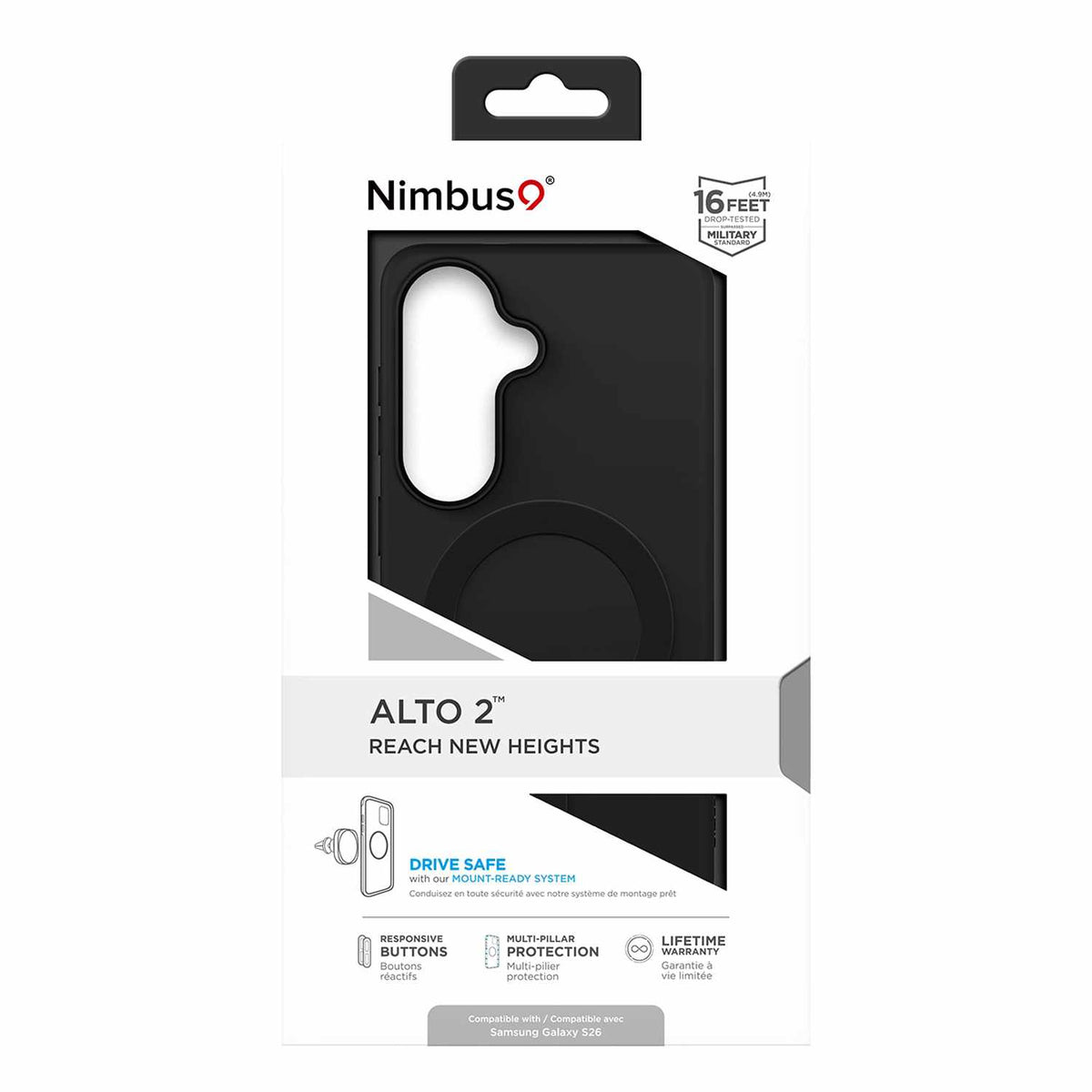 Nimbus9 Alto 2 Case with Magnets Black for Galaxy S26