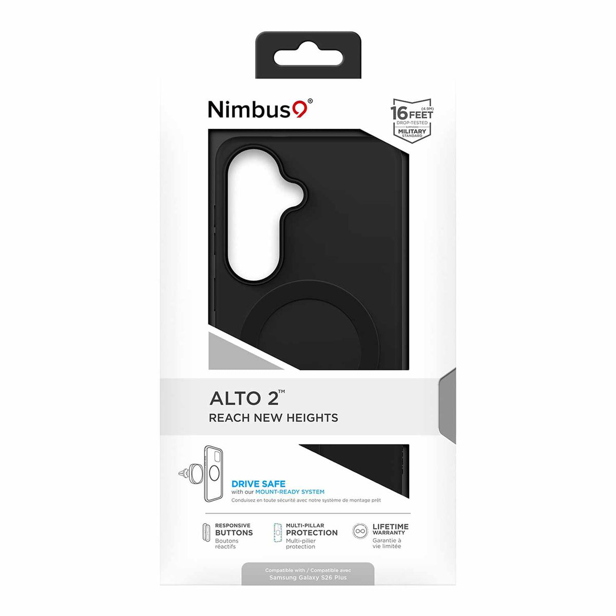 Nimbus9 Alto 2 Case with Magnets Black for Galaxy S26+