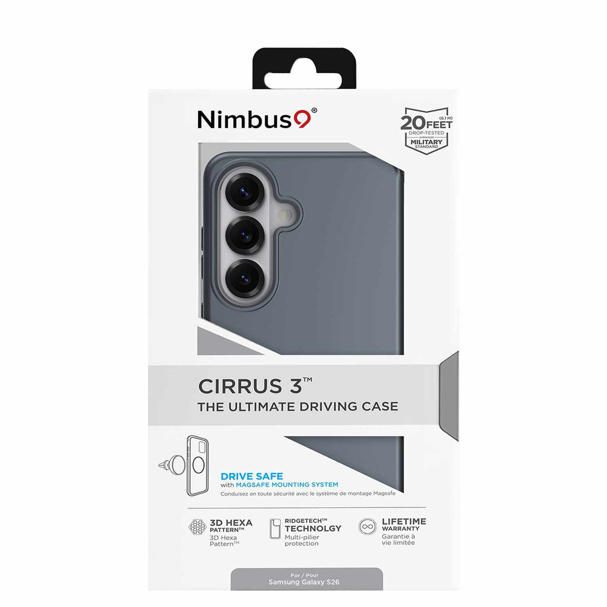 Nimbus9 Cirrus 3 Case with Magnets Steel Blue for Galaxy S26