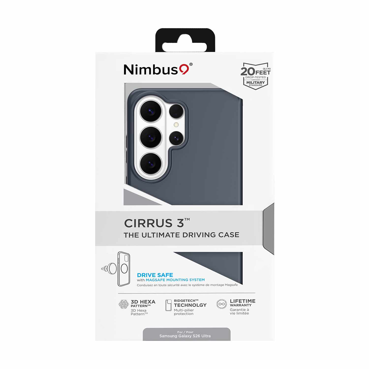 Nimbus9 Cirrus 3 Case with Magnets Steel Blue for Galaxy S26 Ultra