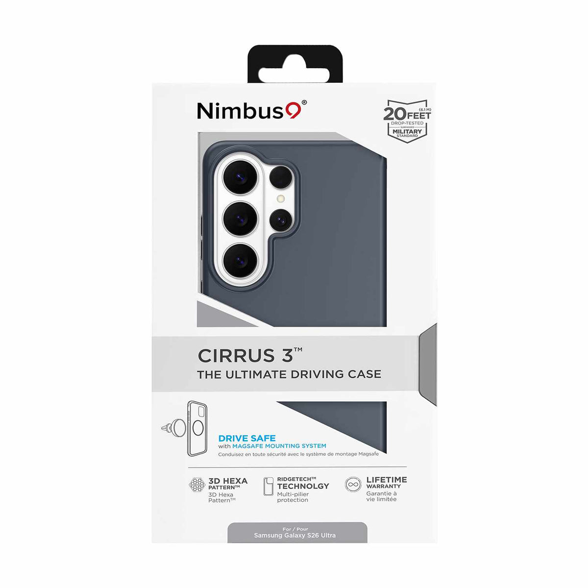 Nimbus9 Cirrus 3 Case with Magnets Steel Blue for Galaxy S26 Ultra