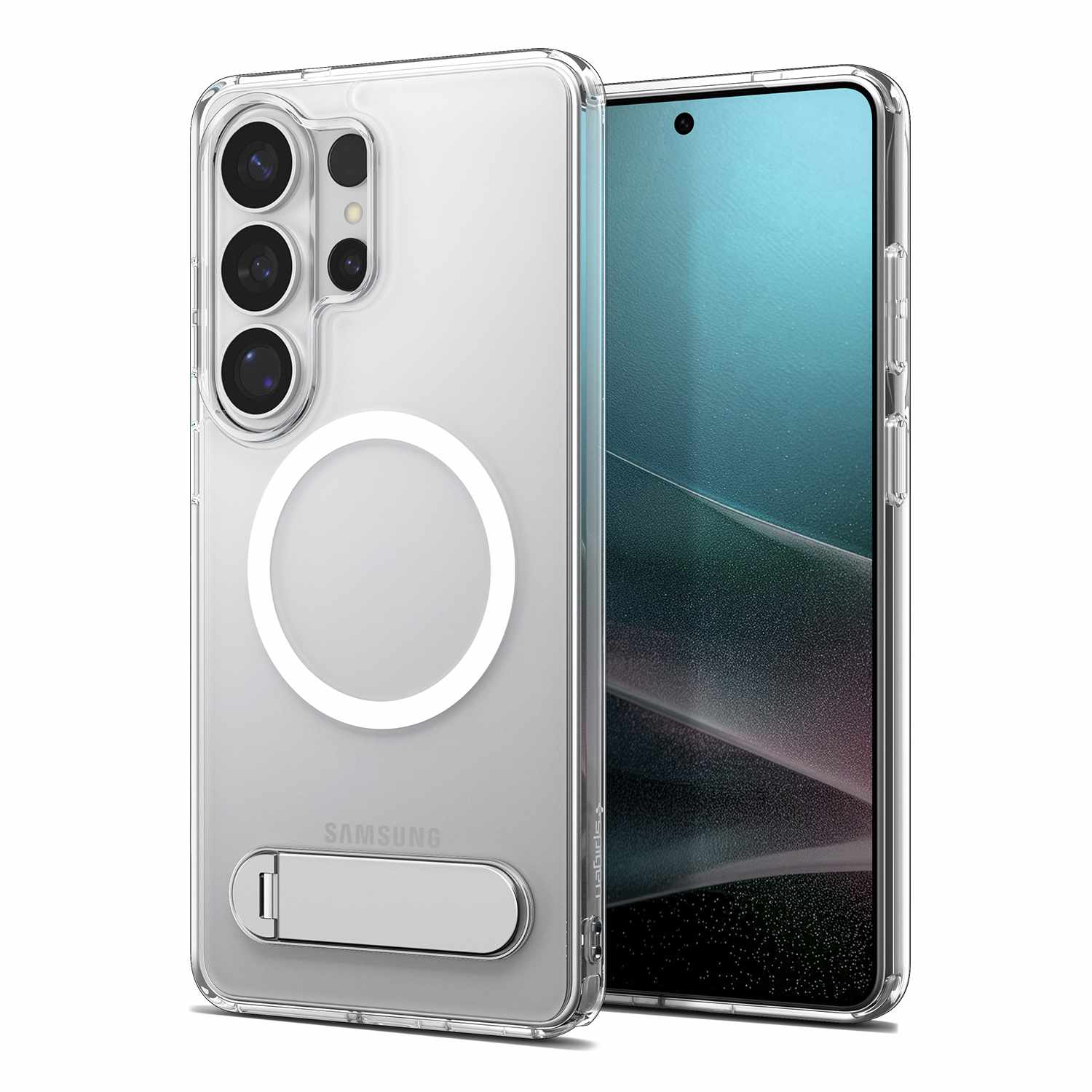 Spigen Slim Armor Essential S Case with Magnets Clear White for Galaxy S26 Ultra